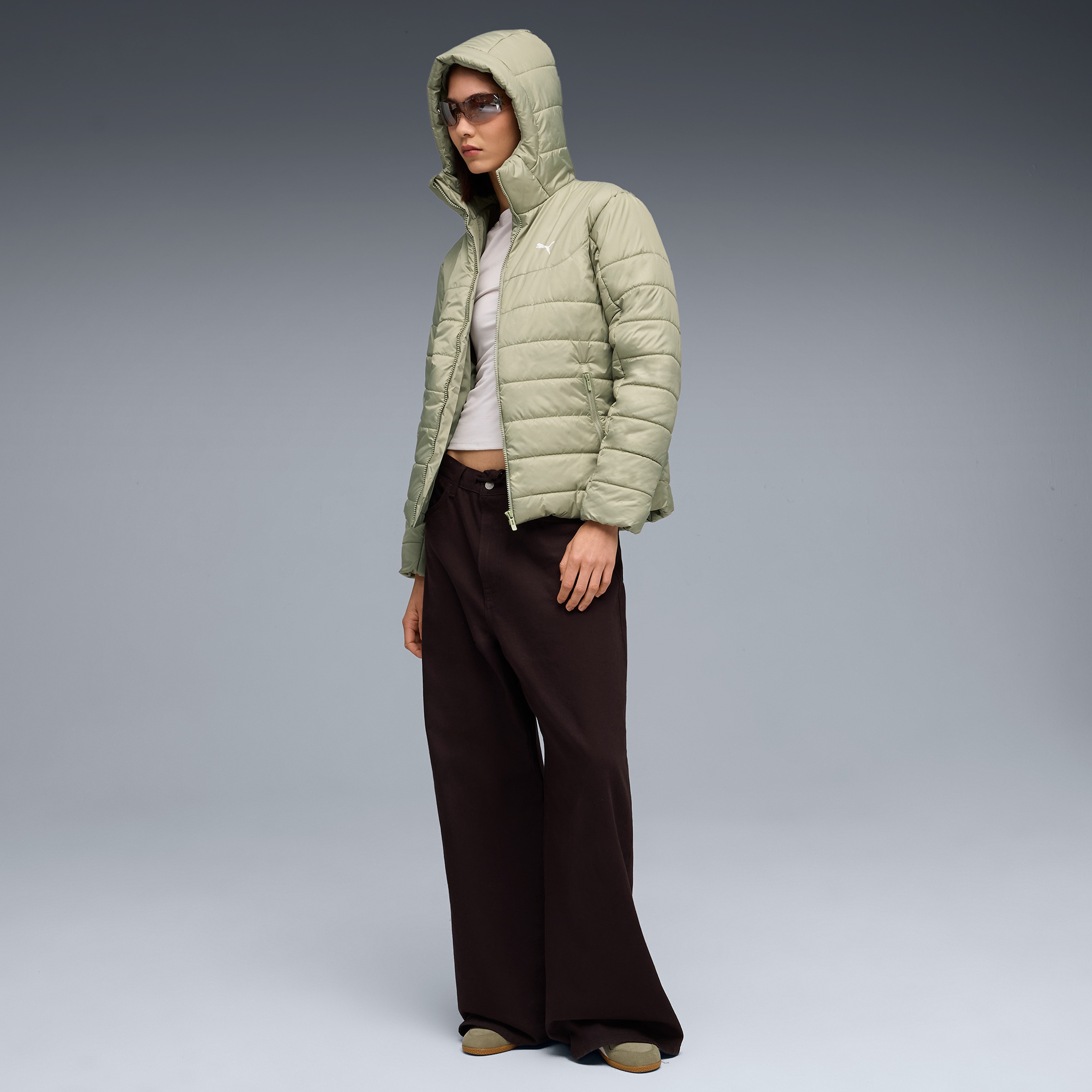 Puma Ess Hooded Padded  Kadın Renkli Ceket