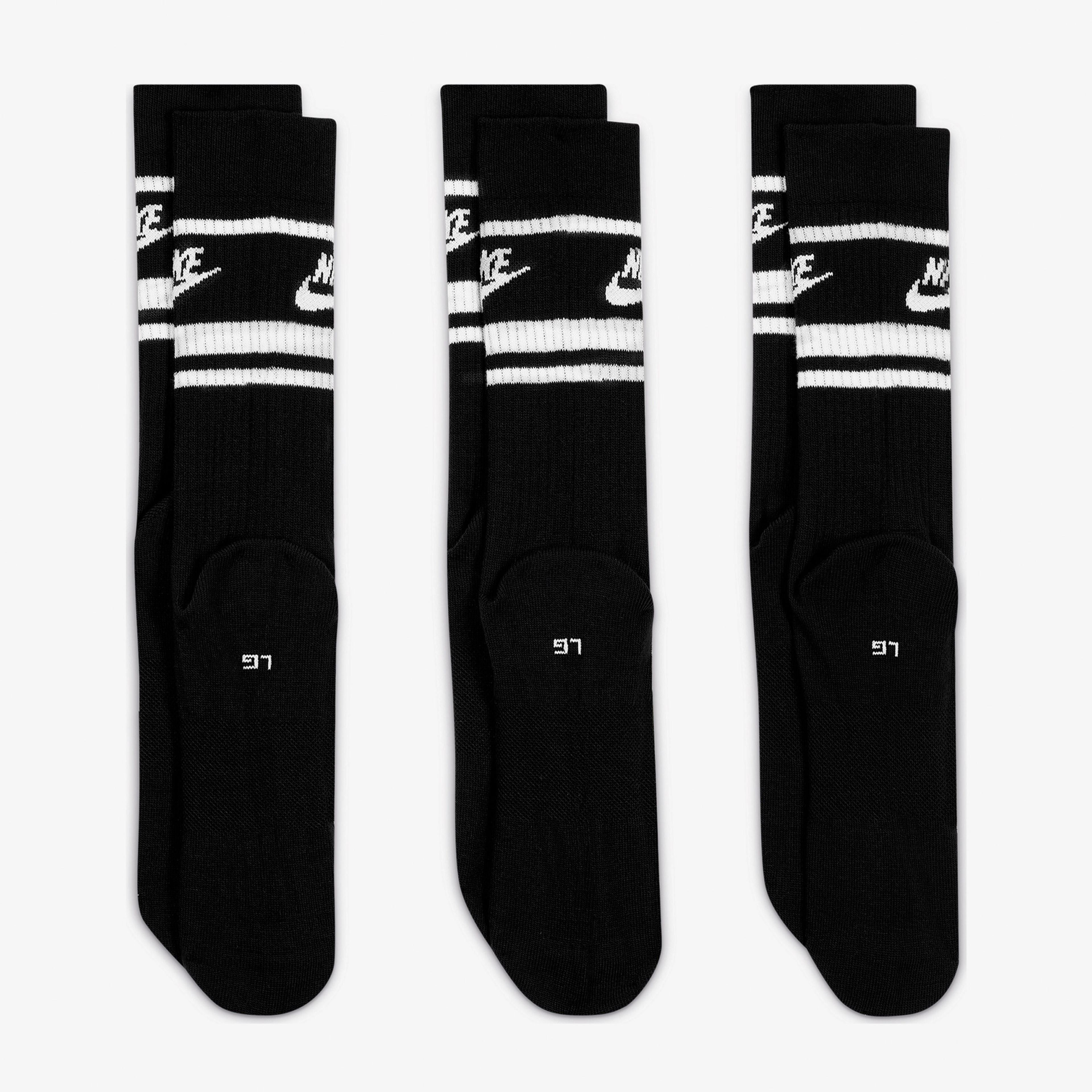 Nike Everyday Essential Cr Unisex Siyah 3lü Çorap