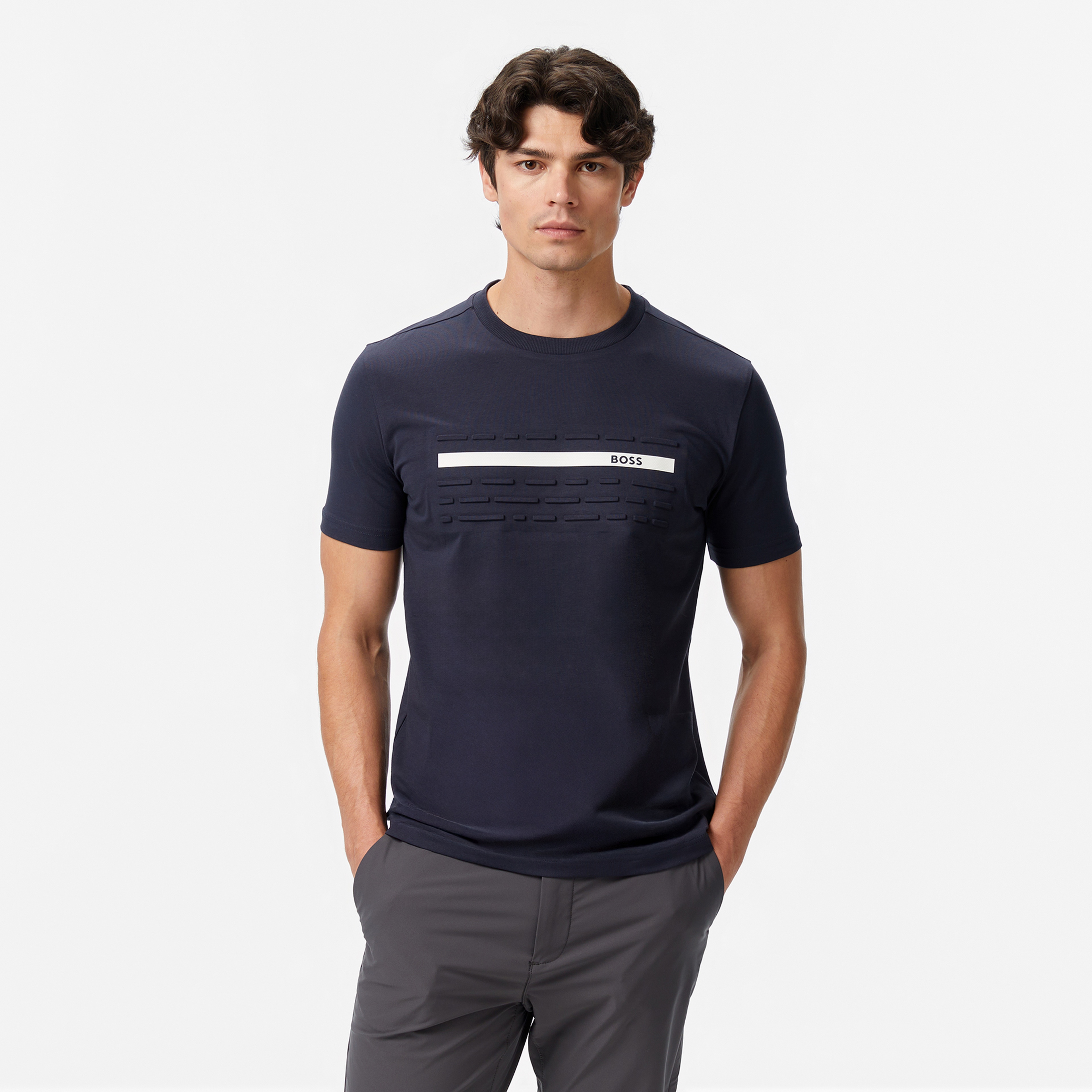 Boss Erkek Lacivert T-Shirt
