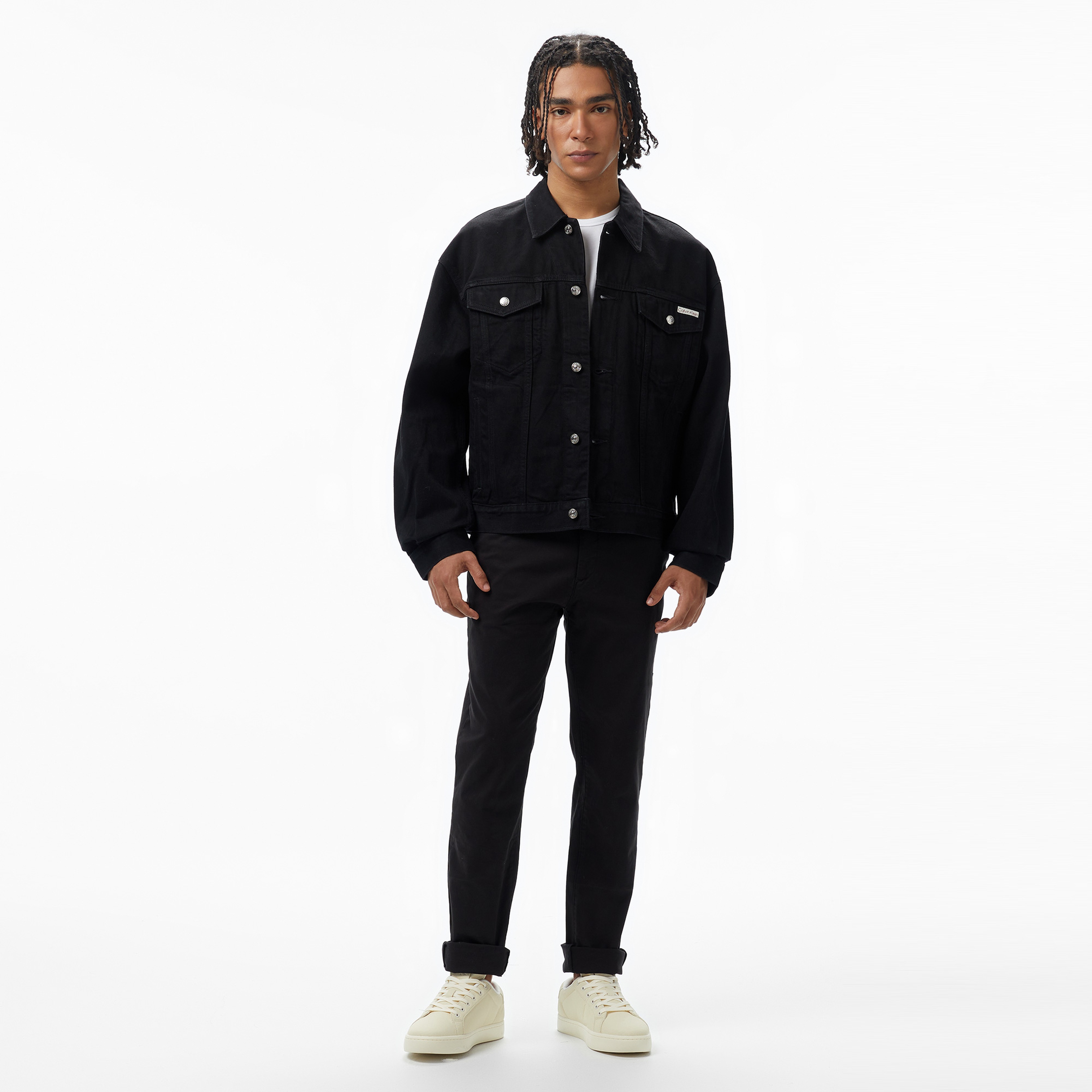 Calvin Klein Ls 90'S Ns Trucker Erkek Siyah Ceket