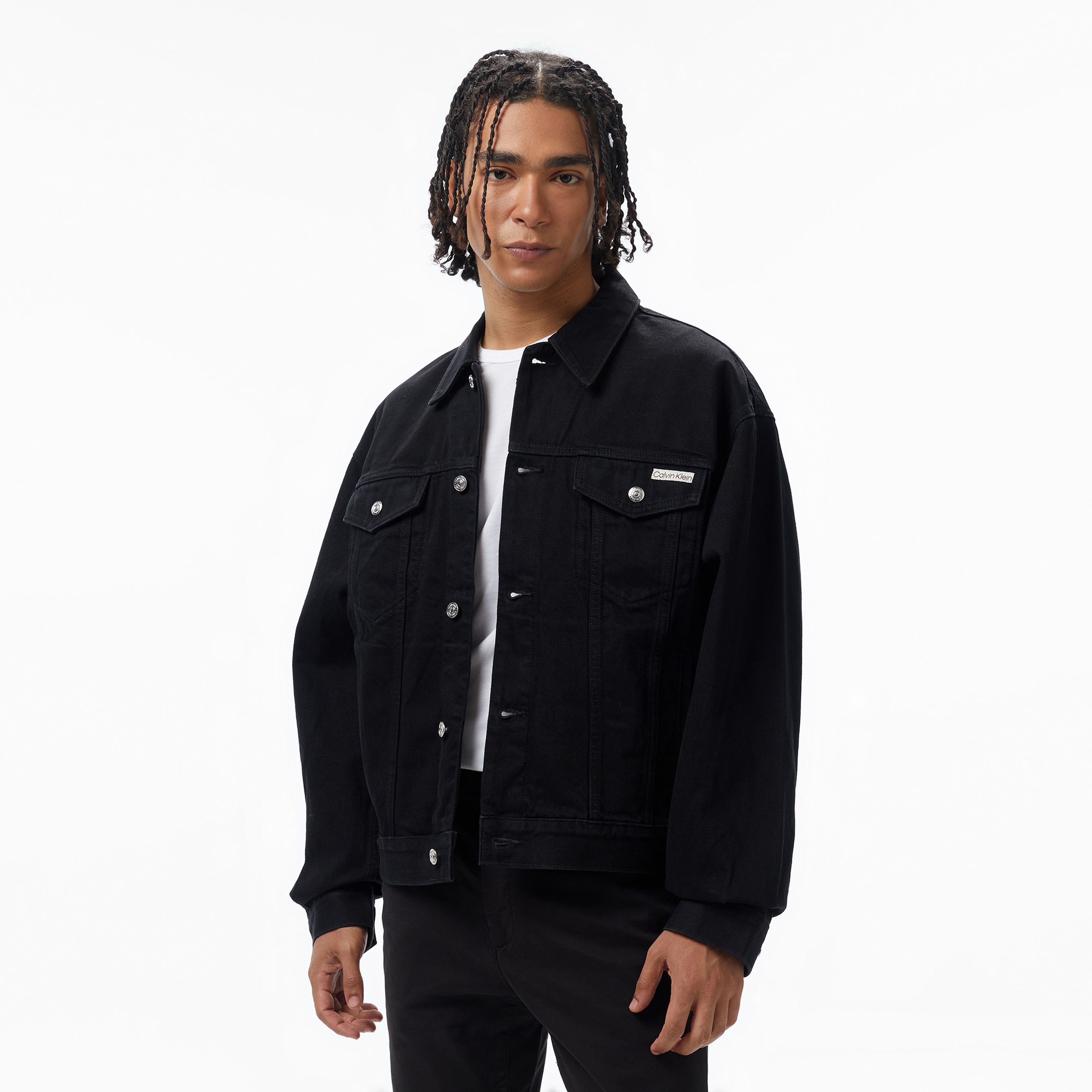 Calvin Klein Ls 90'S Ns Trucker Erkek Siyah Ceket