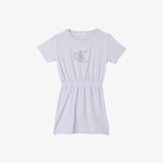 Calvin Klein Monologo Metallic Çocuk Mor Elbise