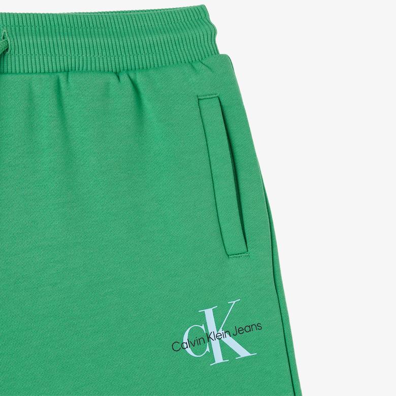 Calvin Klein Monogram Relaxed Çocuk Yeşil Şort