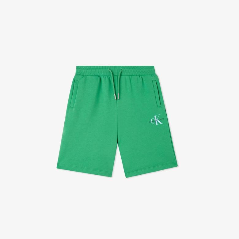 Calvin Klein Monogram Relaxed Çocuk Yeşil Şort