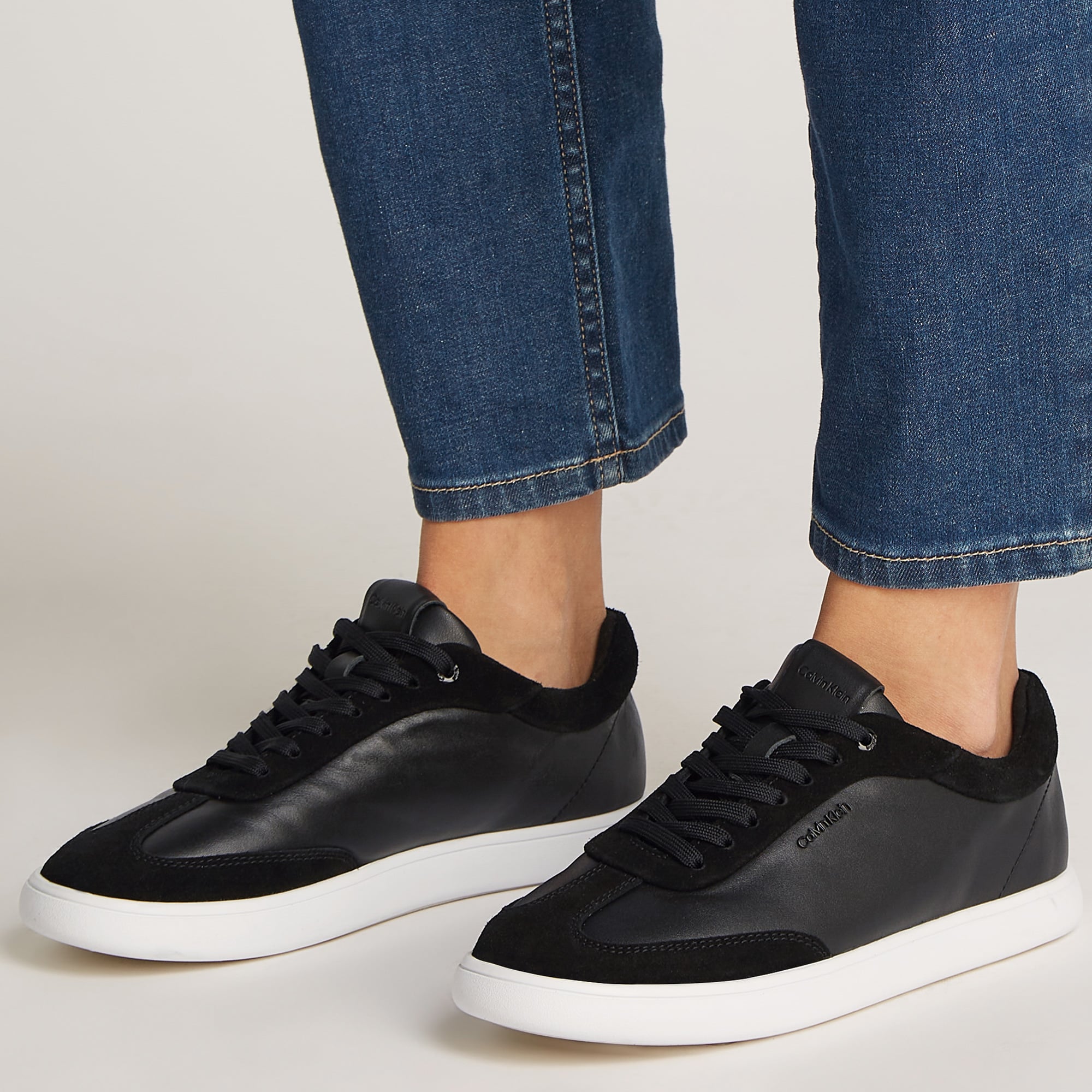 Calvin Klein Cupsole Lace Up - Lth Sue Mix Kadın Siyah Sneaker