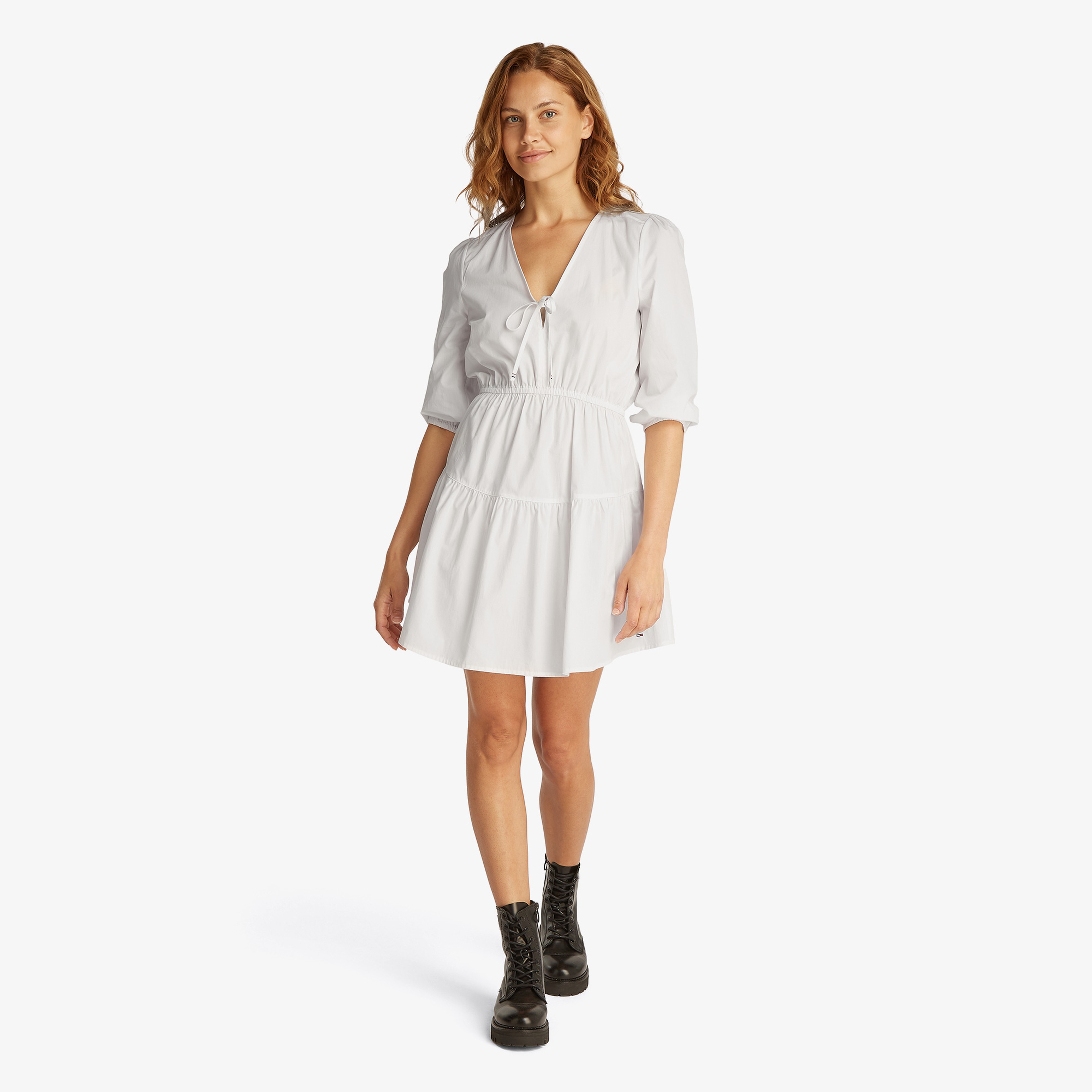 Tommy Hilfiger Kadın Beyaz Elbise