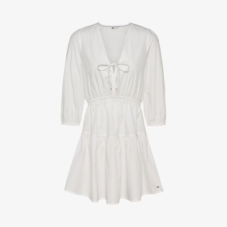 Tommy Hilfiger Kadın Beyaz Elbise