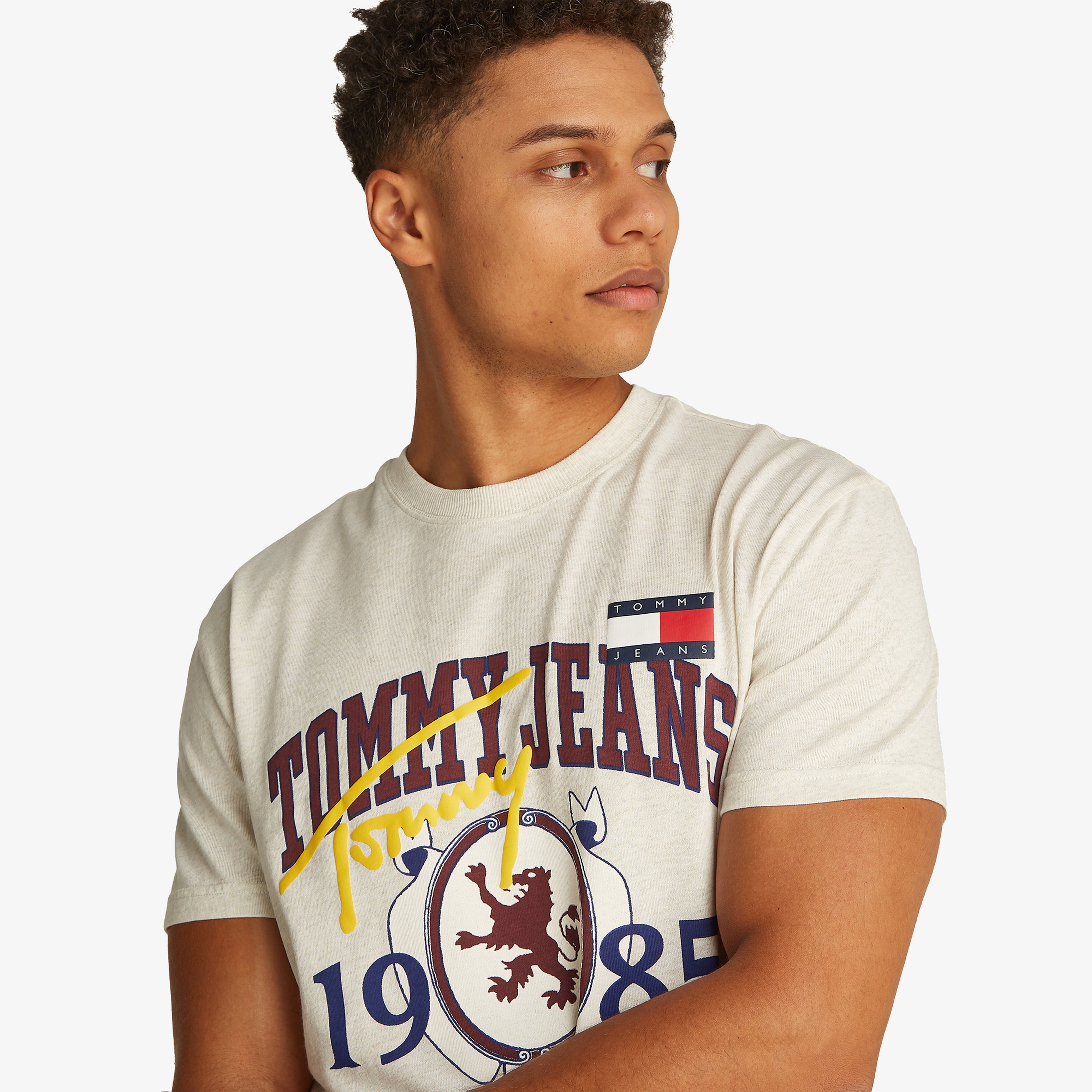 Tommy Hilfiger Erkek Bej T-Shirt