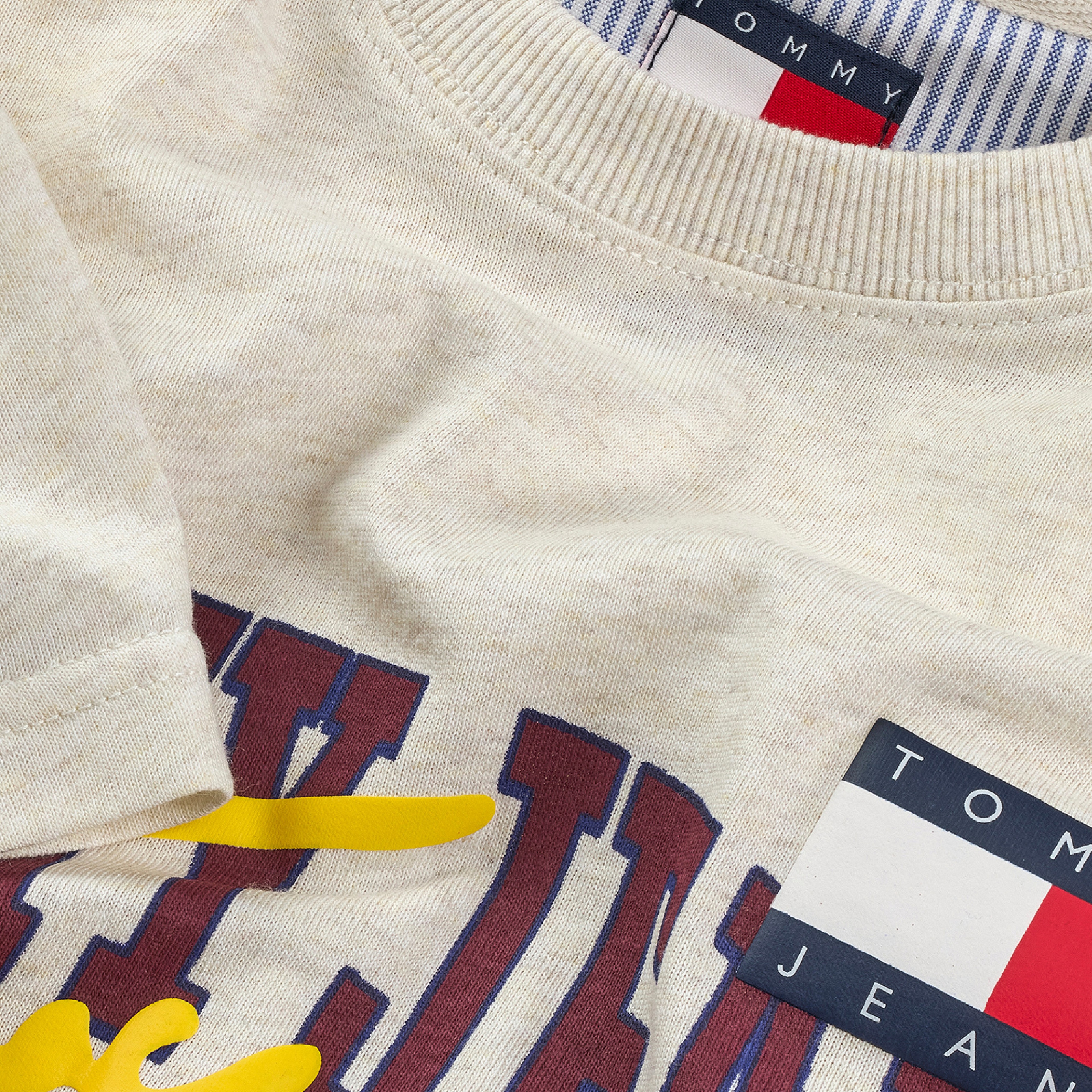 Tommy Hilfiger Erkek Bej T-Shirt
