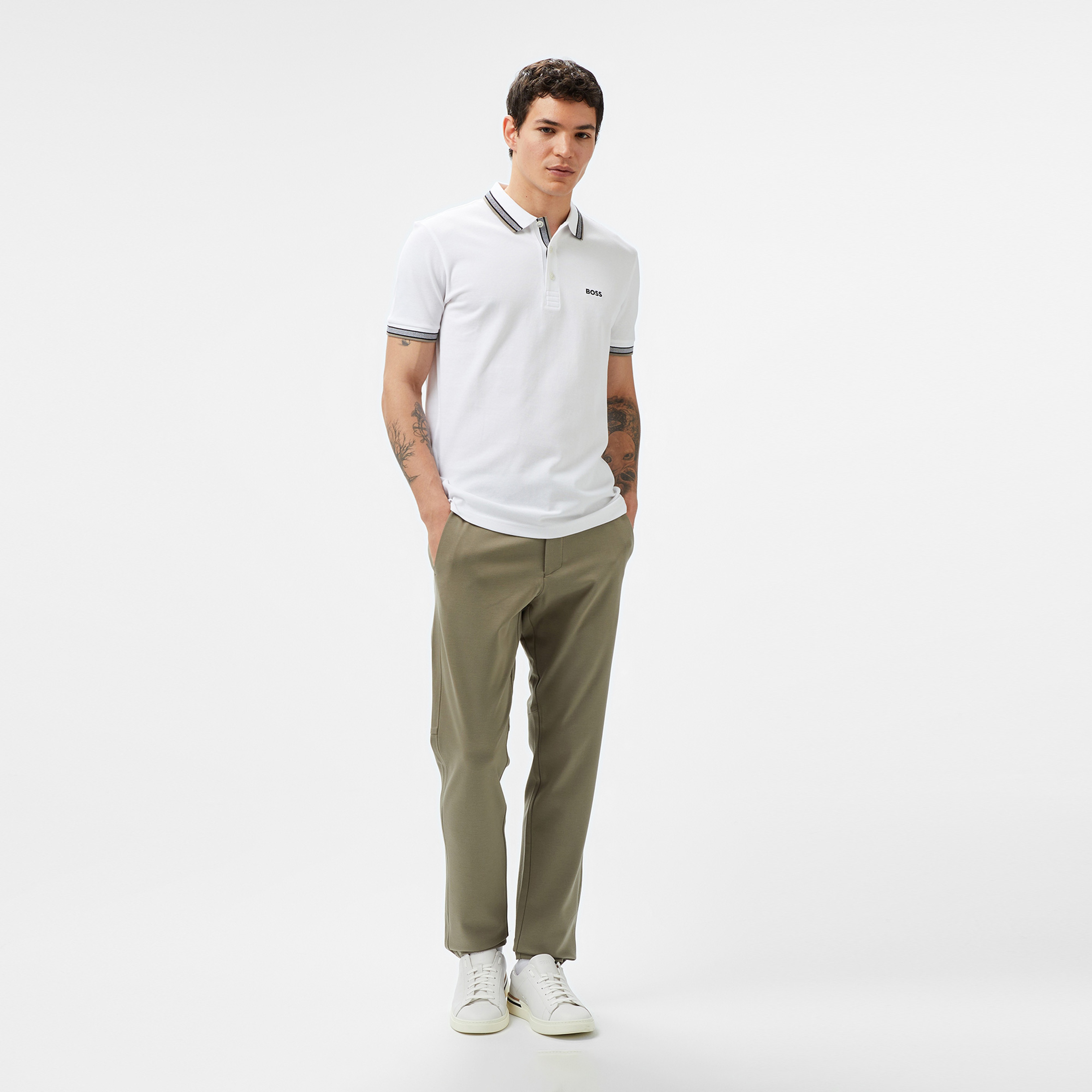 Boss Erkek Beyaz Polo