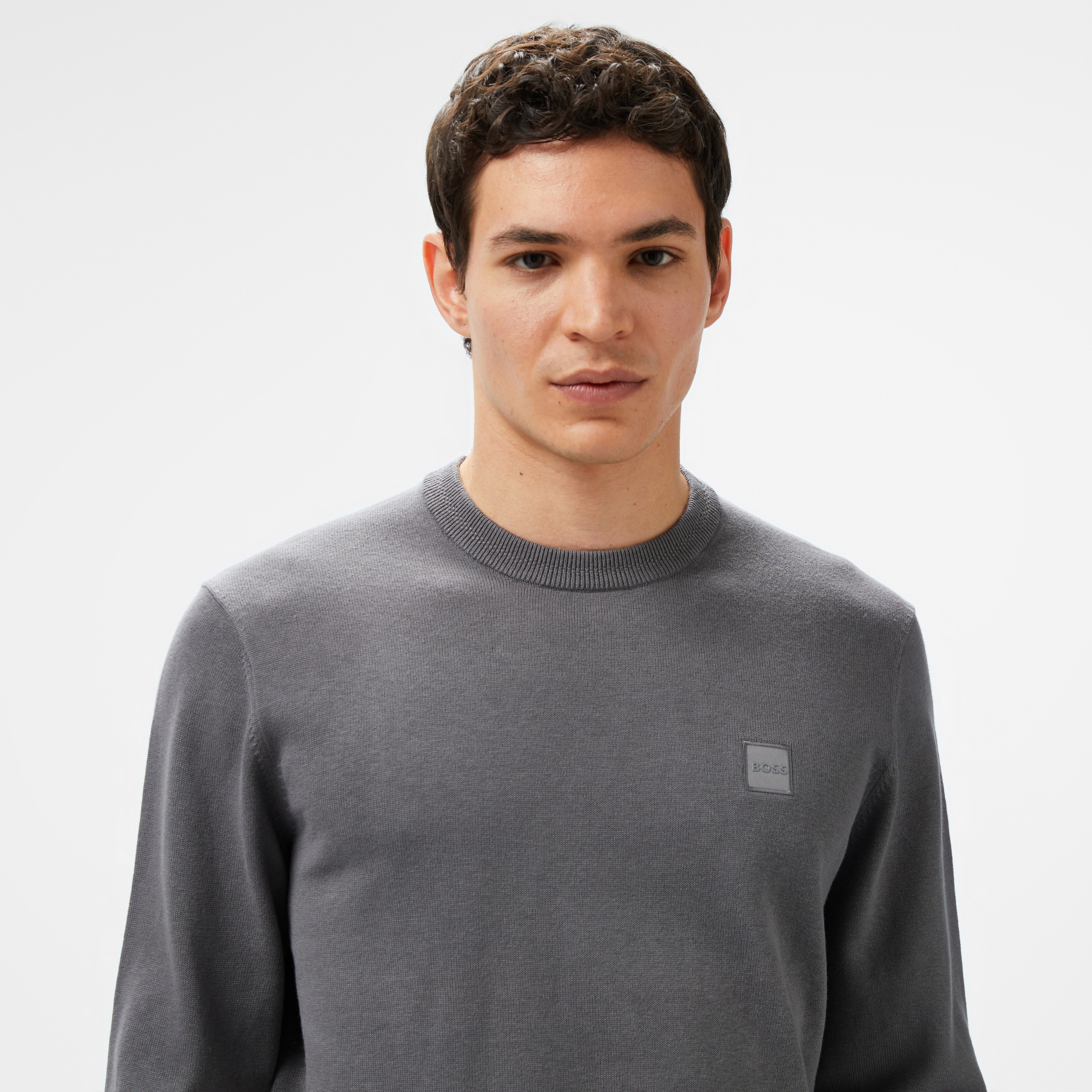 Boss Erkek Gri Triko