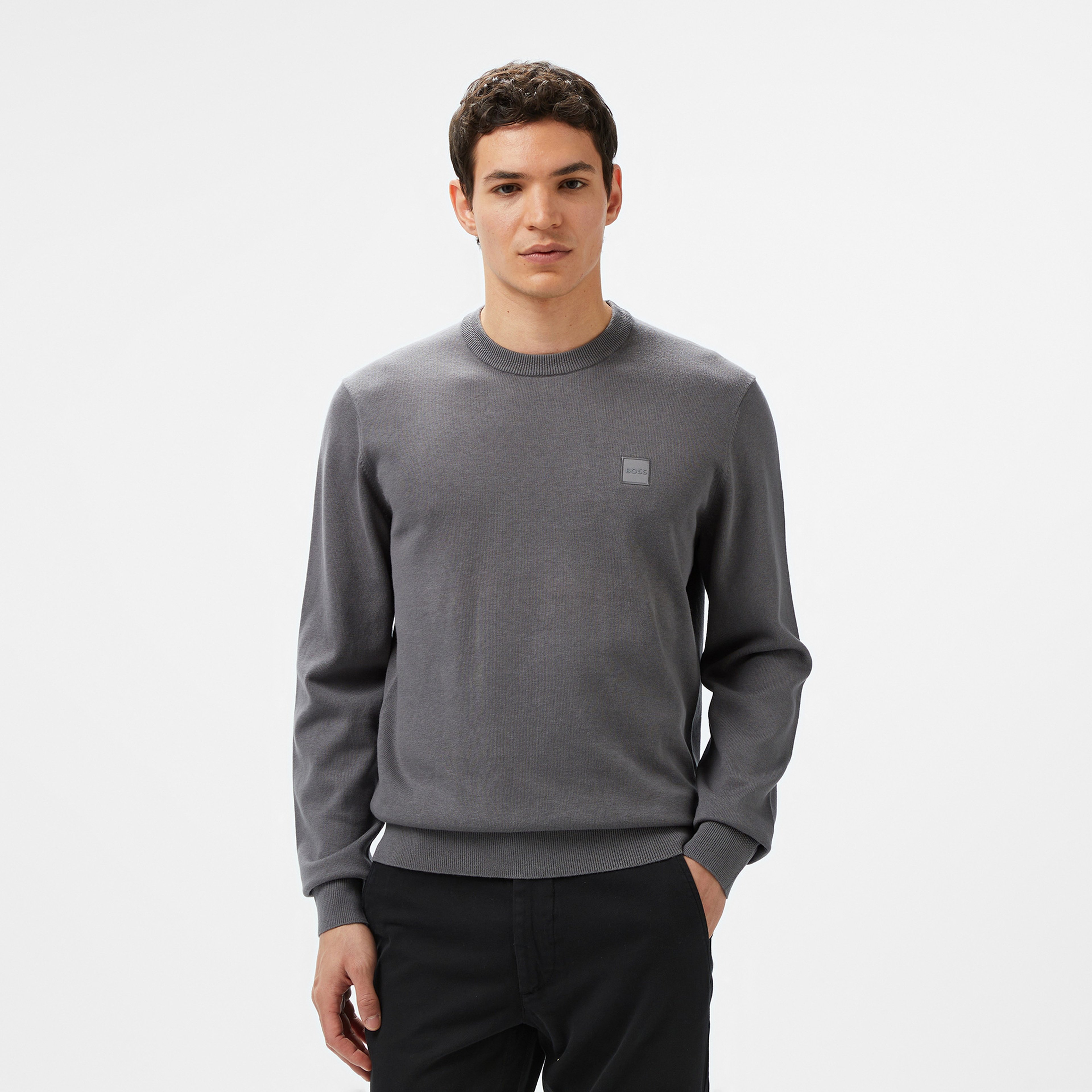 Boss Erkek Gri Triko