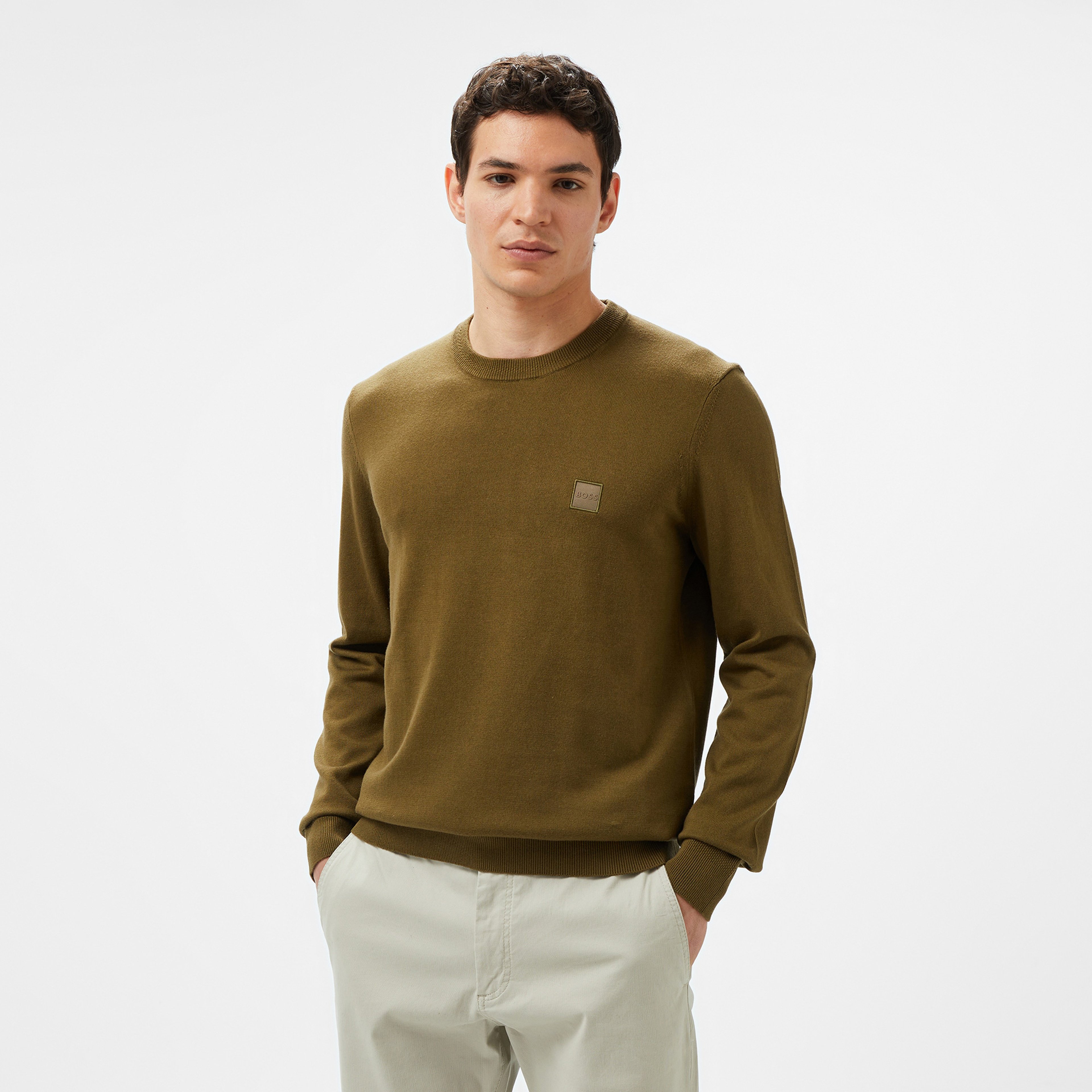 Boss Erkek Yeşil Kazak