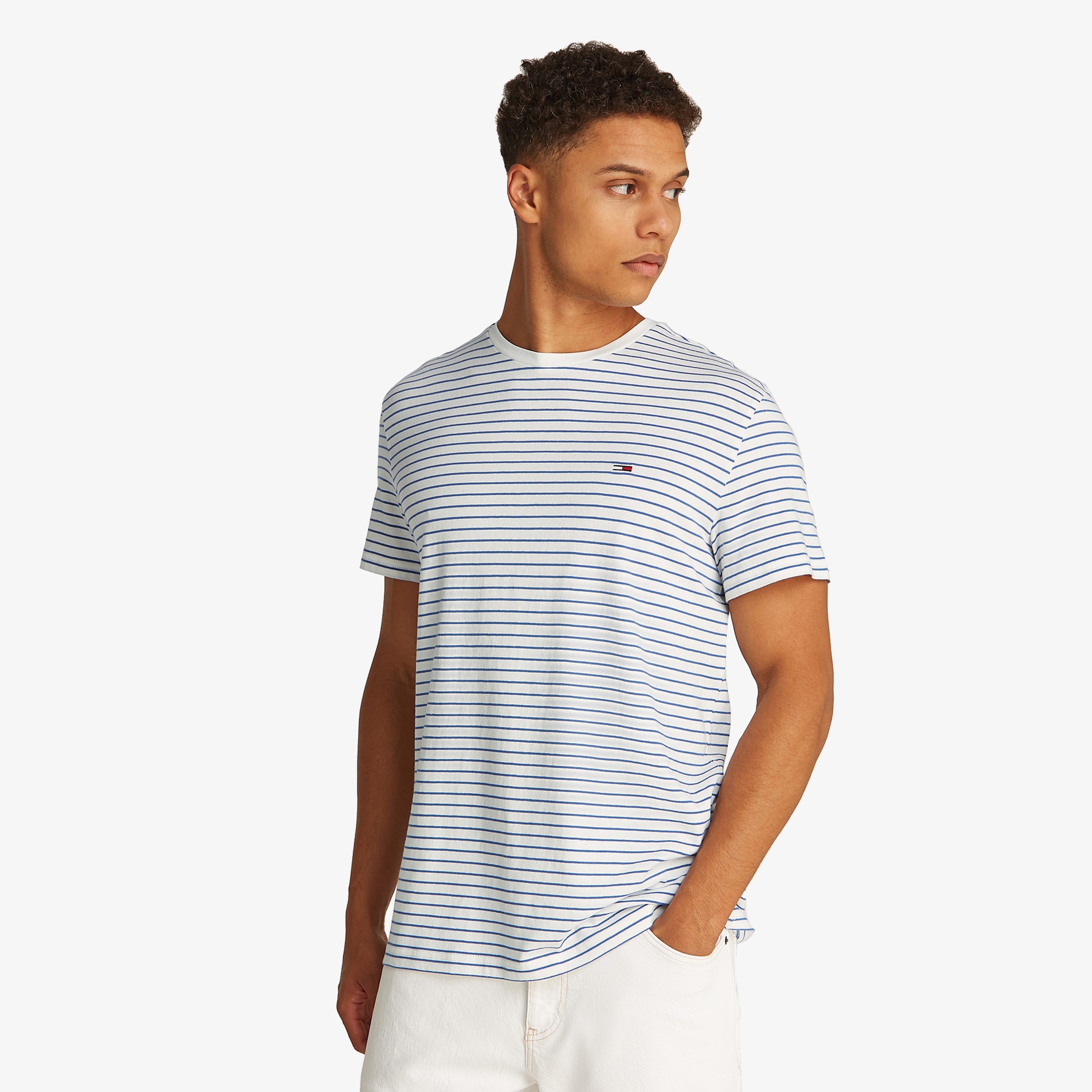 Tommy Hilfiger Erkek Mavi T-Shirt