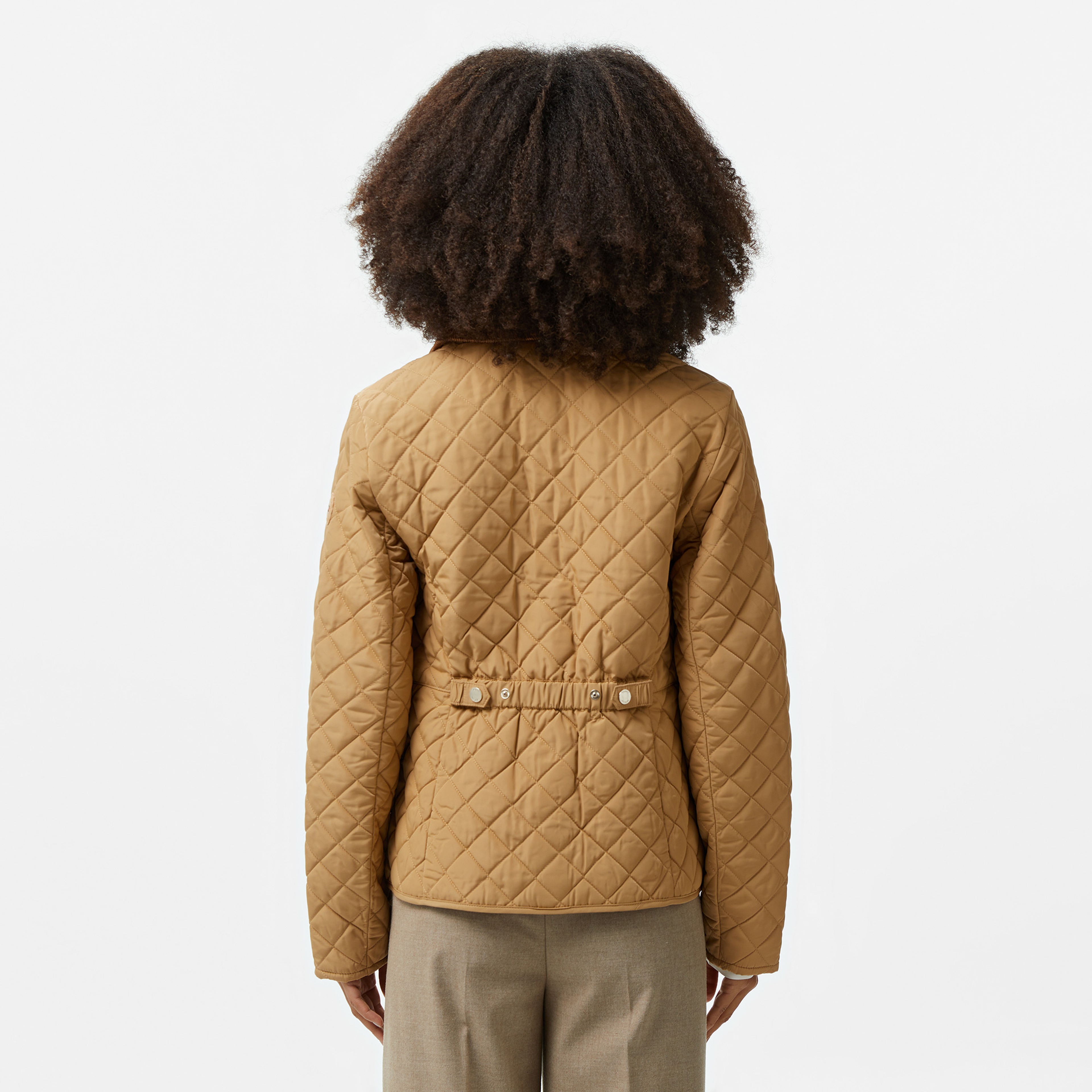 Tommy Hilfiger Slim Quilted Jacket Kadın Bej Ceket