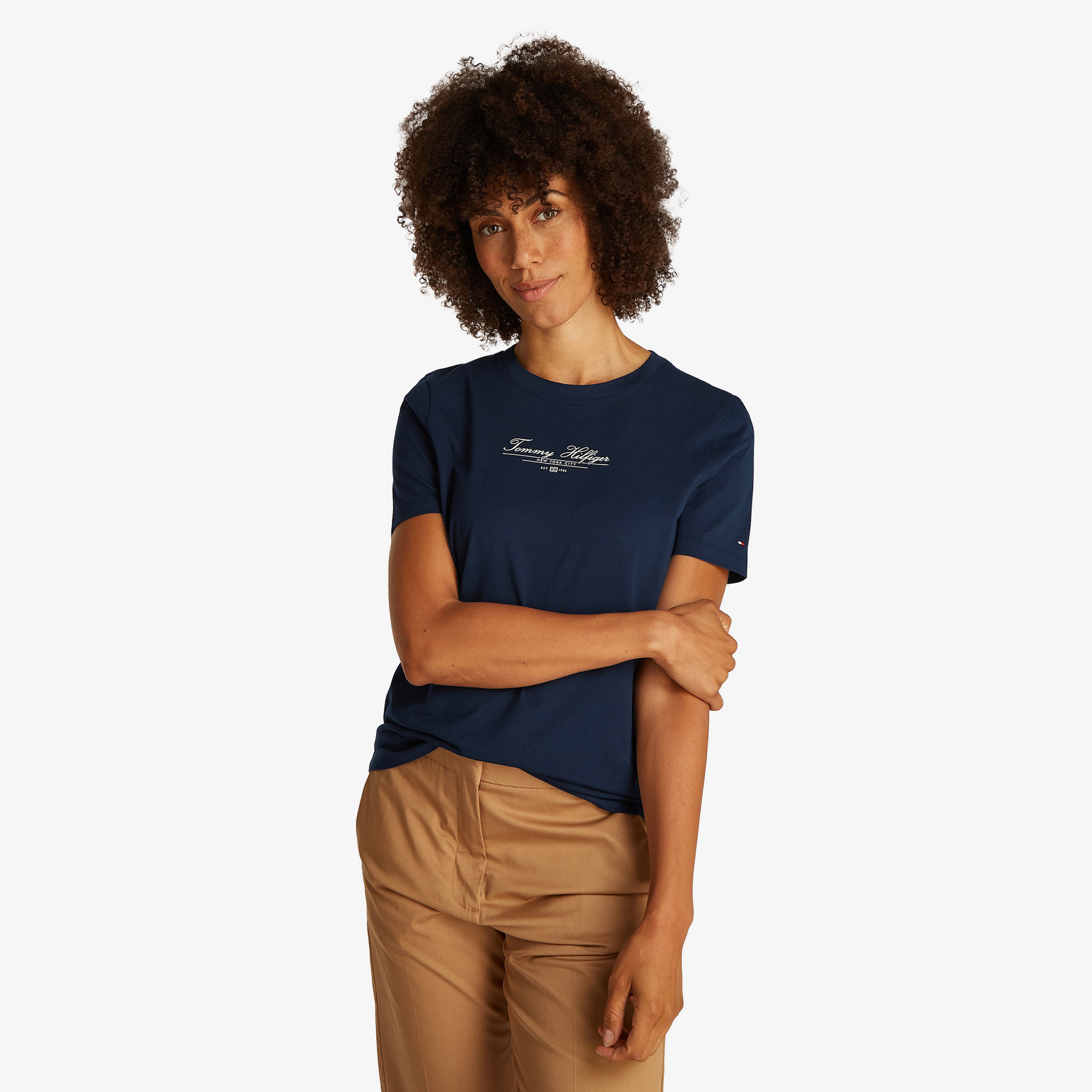 Tommy Hilfiger Kadın Mavi T-Shirt