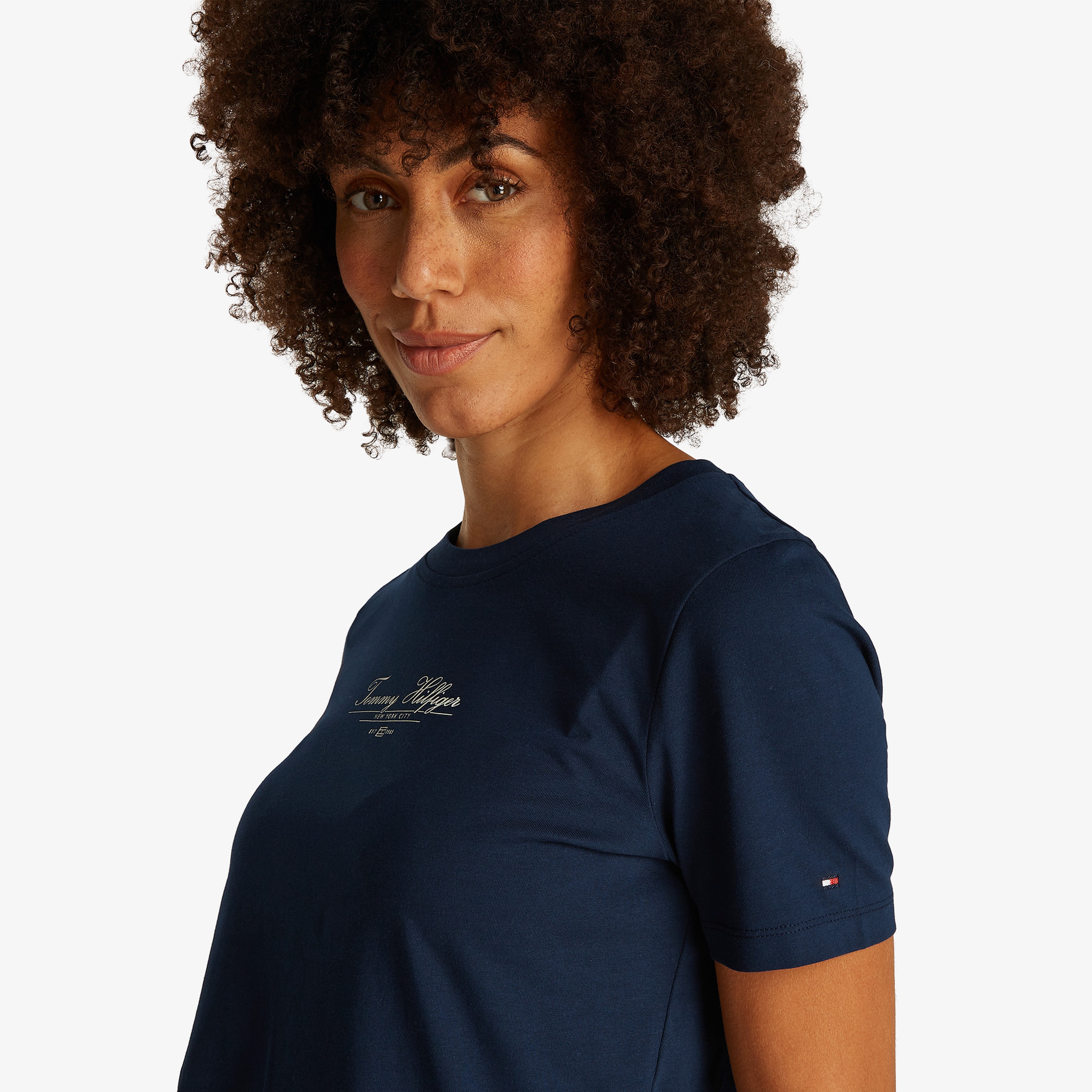 Tommy Hilfiger Kadın Mavi T-Shirt