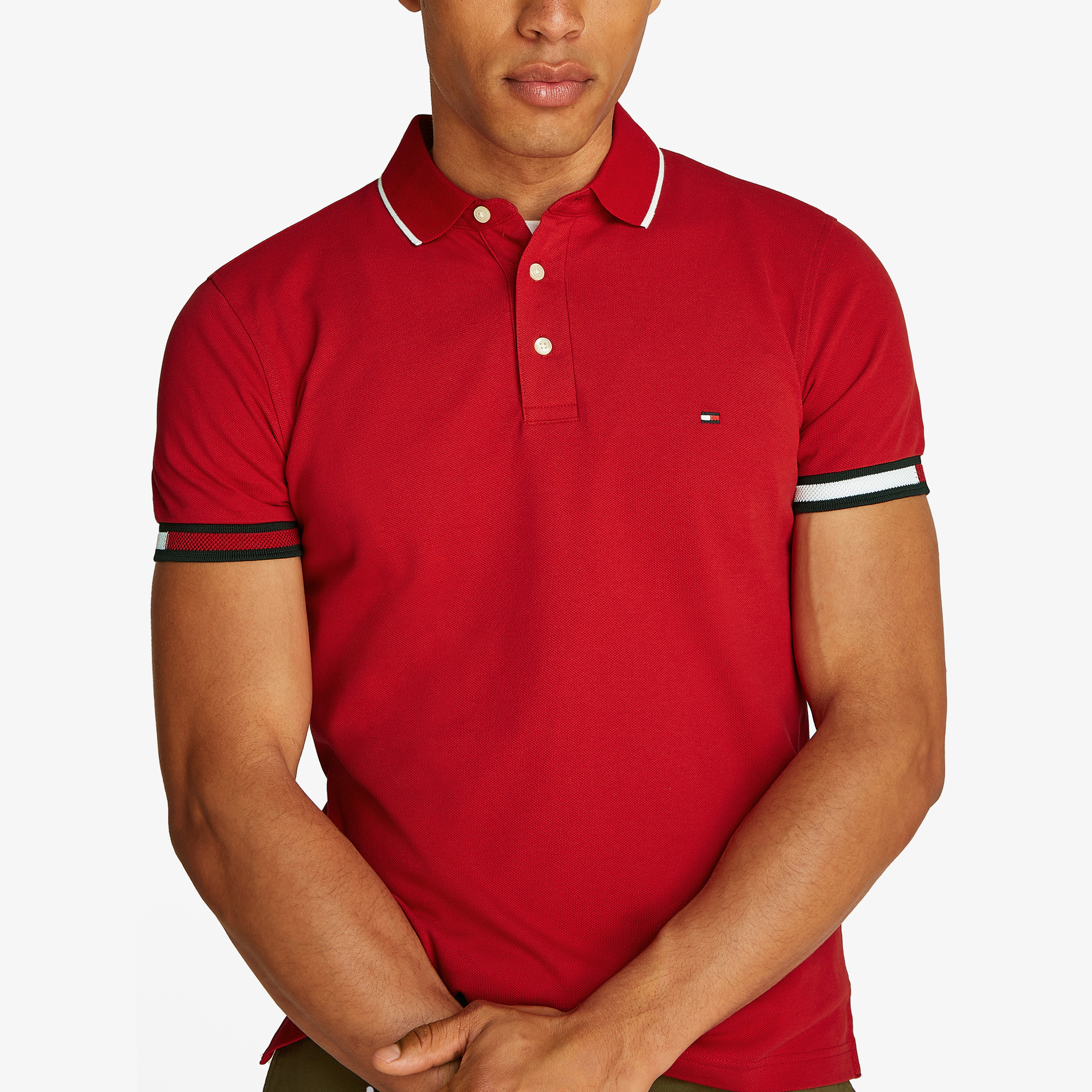 Tommy Hilfiger Erkek Kırmızı Polo