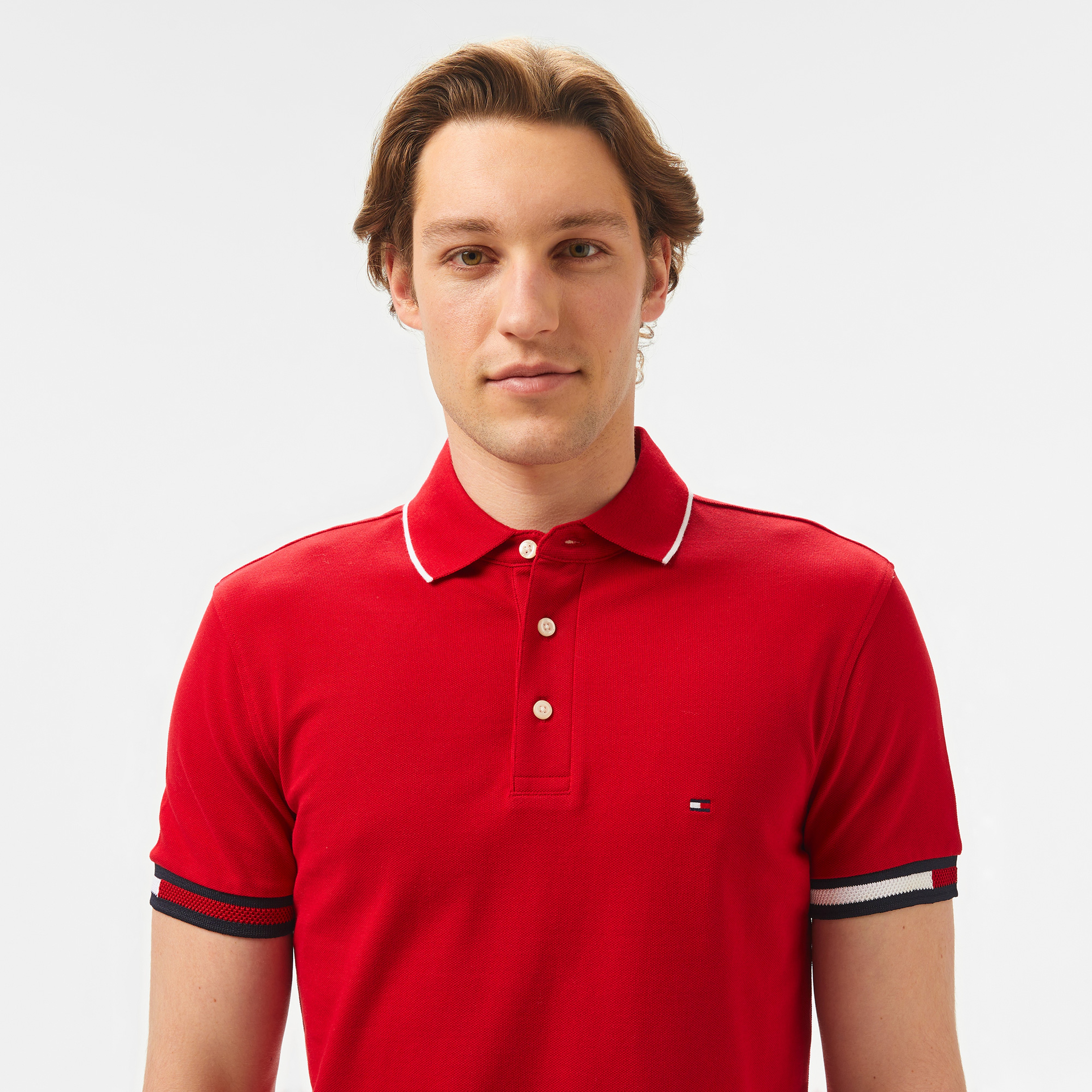 Tommy Hilfiger Erkek Kırmızı Polo