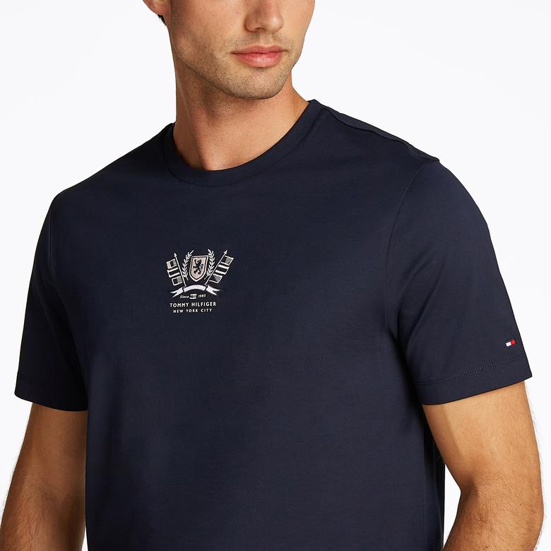 Tommy Hilfiger Erkek Mavi T-Shirt