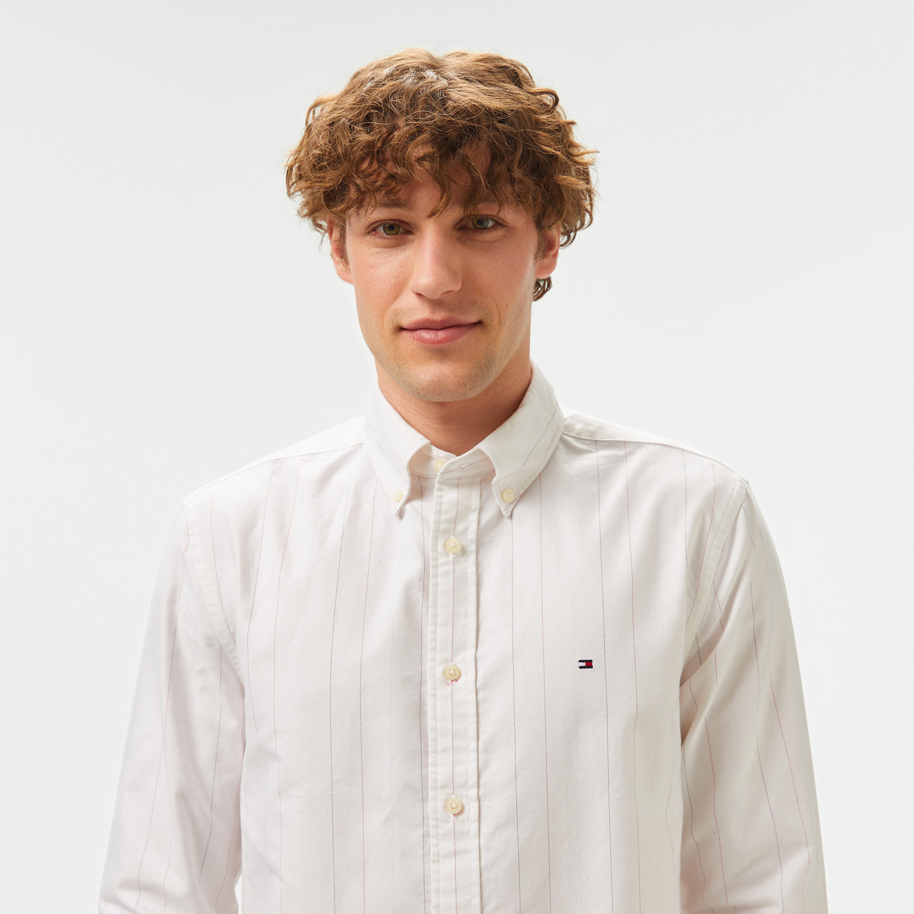 Tommy Hilfiger Heritage Oxford Fine Stp Erkek Beyaz Gömlek
