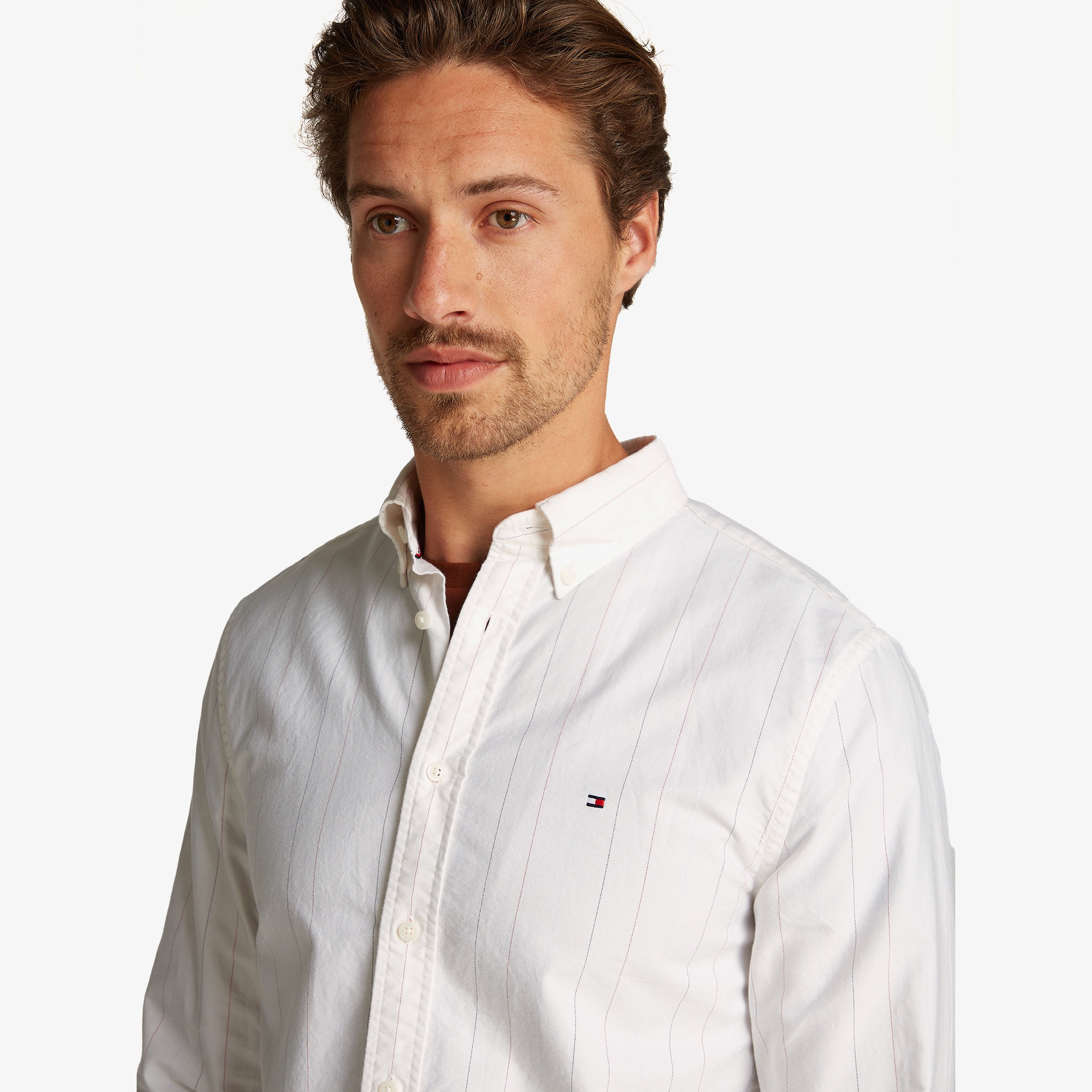 Tommy Hilfiger Heritage Oxford Fine Stp Erkek Beyaz Gömlek