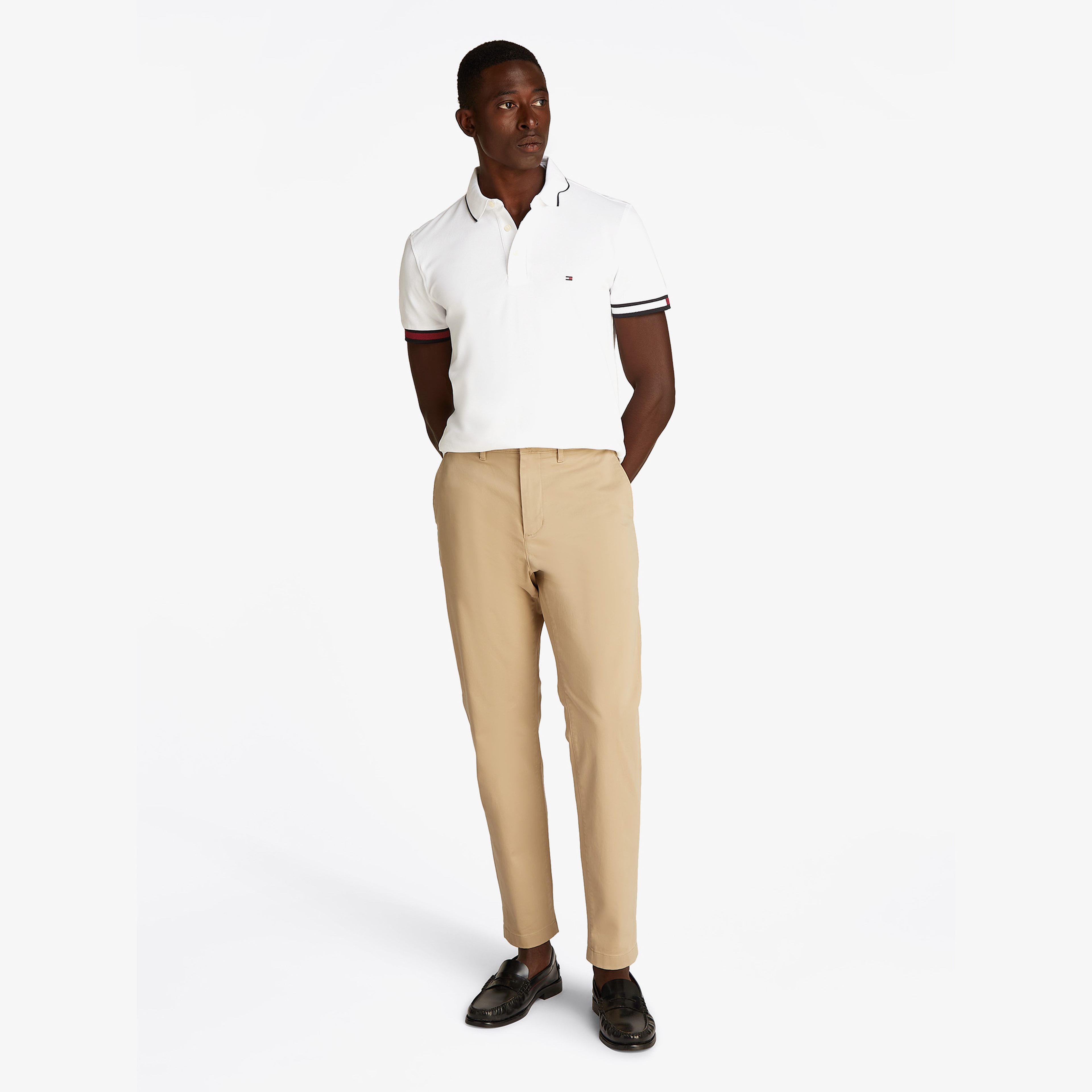 Tommy Hilfiger Erkek Beyaz Polo