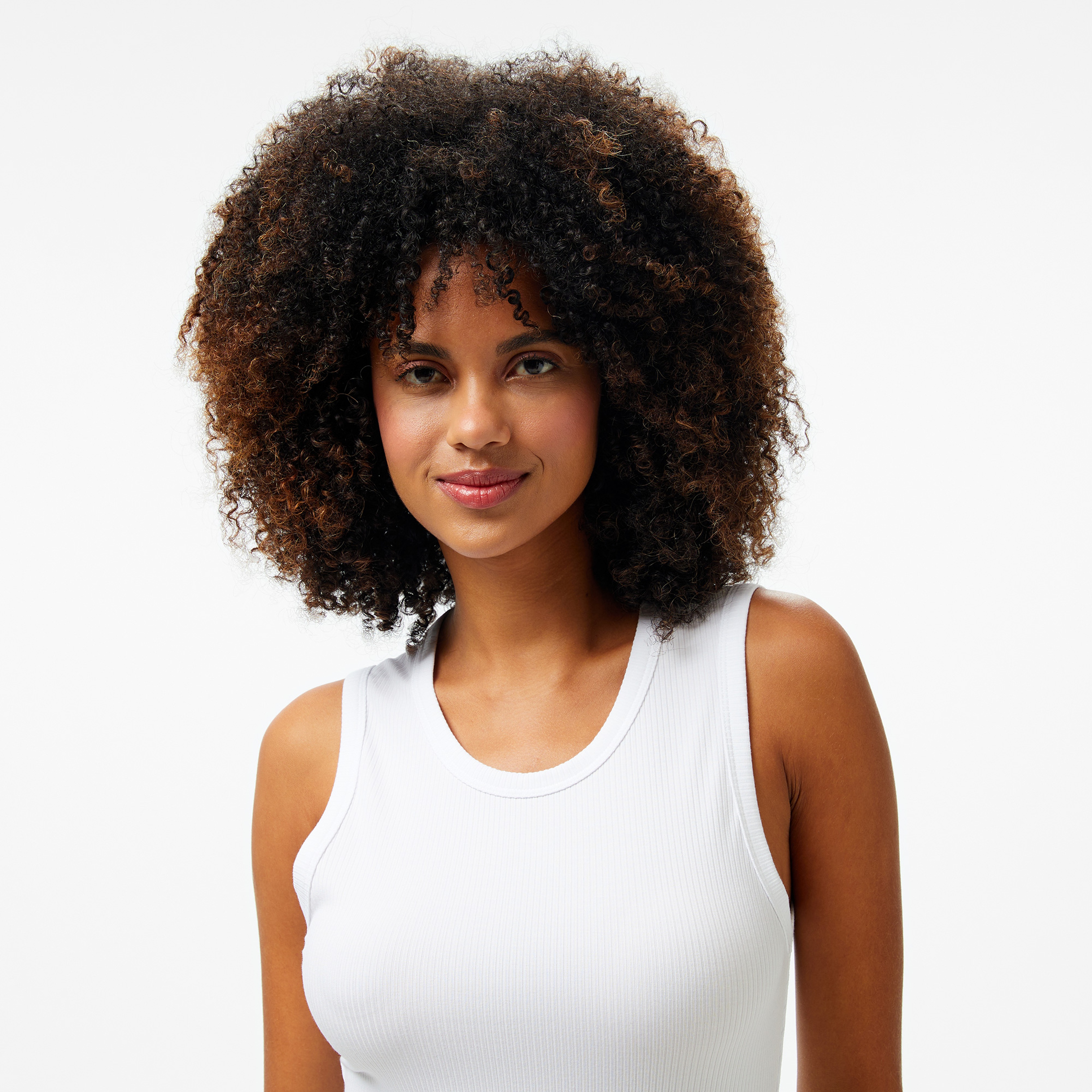 Calvin Klein Modal Rib C-Nk Tank Kadın Beyaz Kolsuz T-Shirt