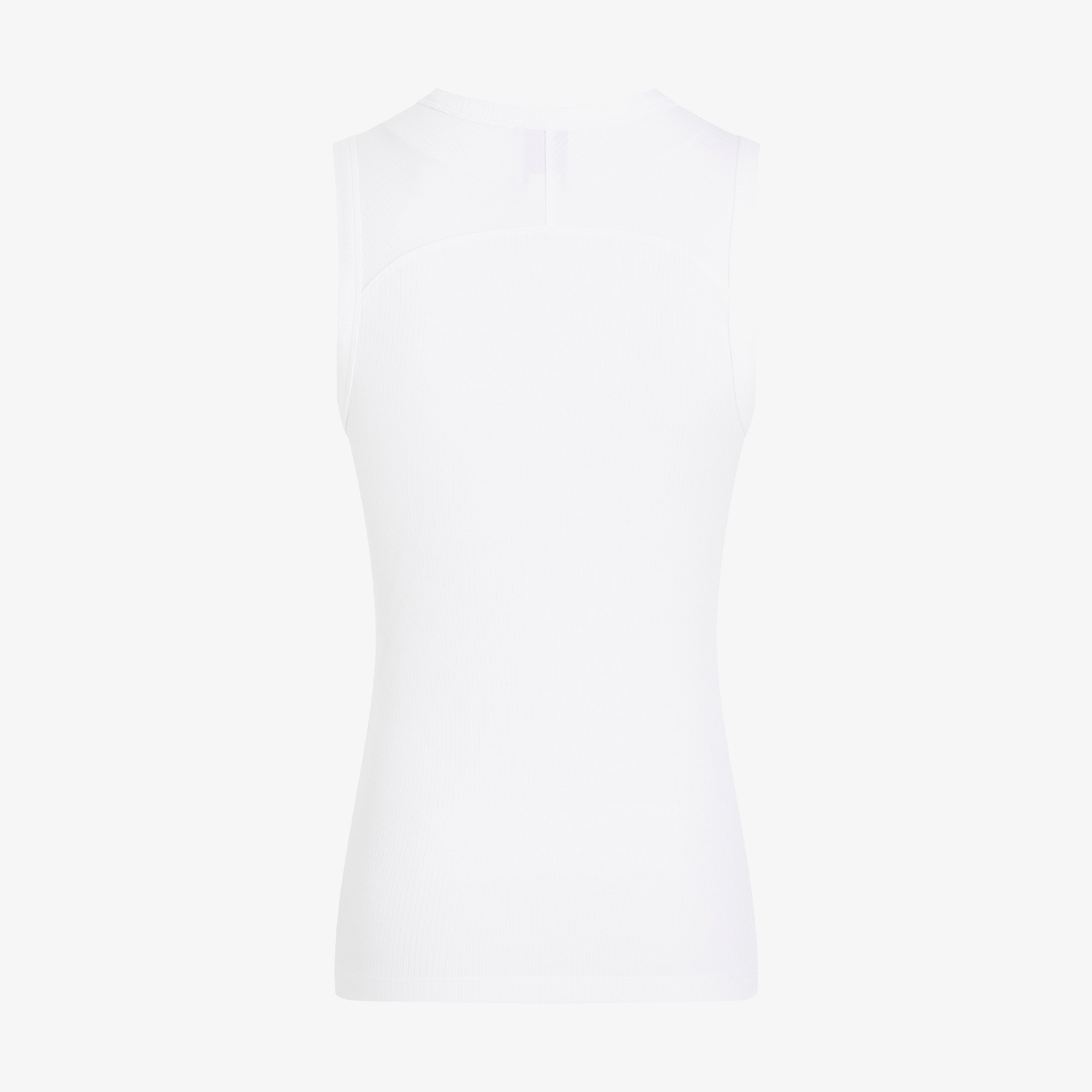 Calvin Klein Modal Rib C-Nk Tank Kadın Beyaz Kolsuz T-Shirt