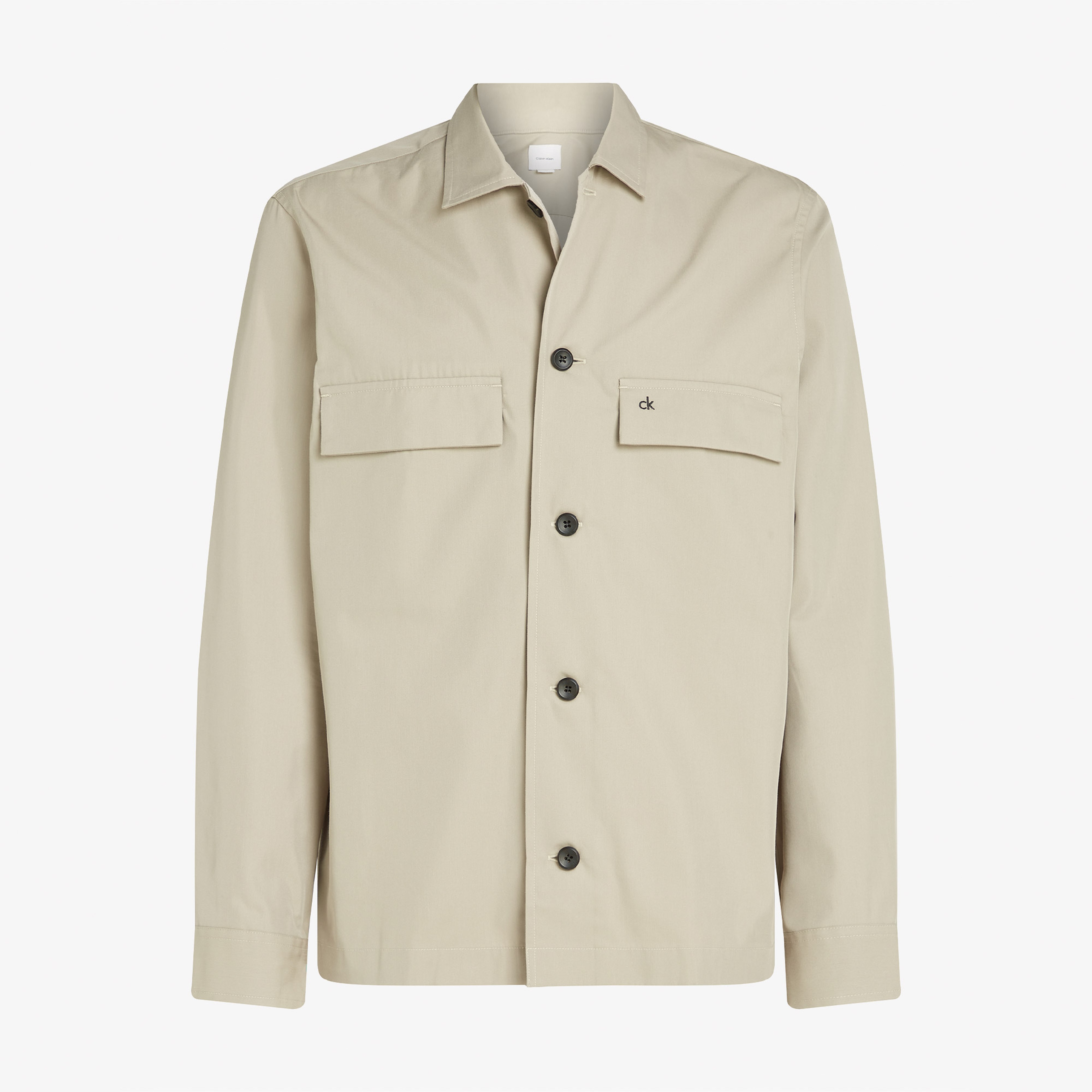 Calvin Klein Cotton Blend Over Erkek Bej Gömlek