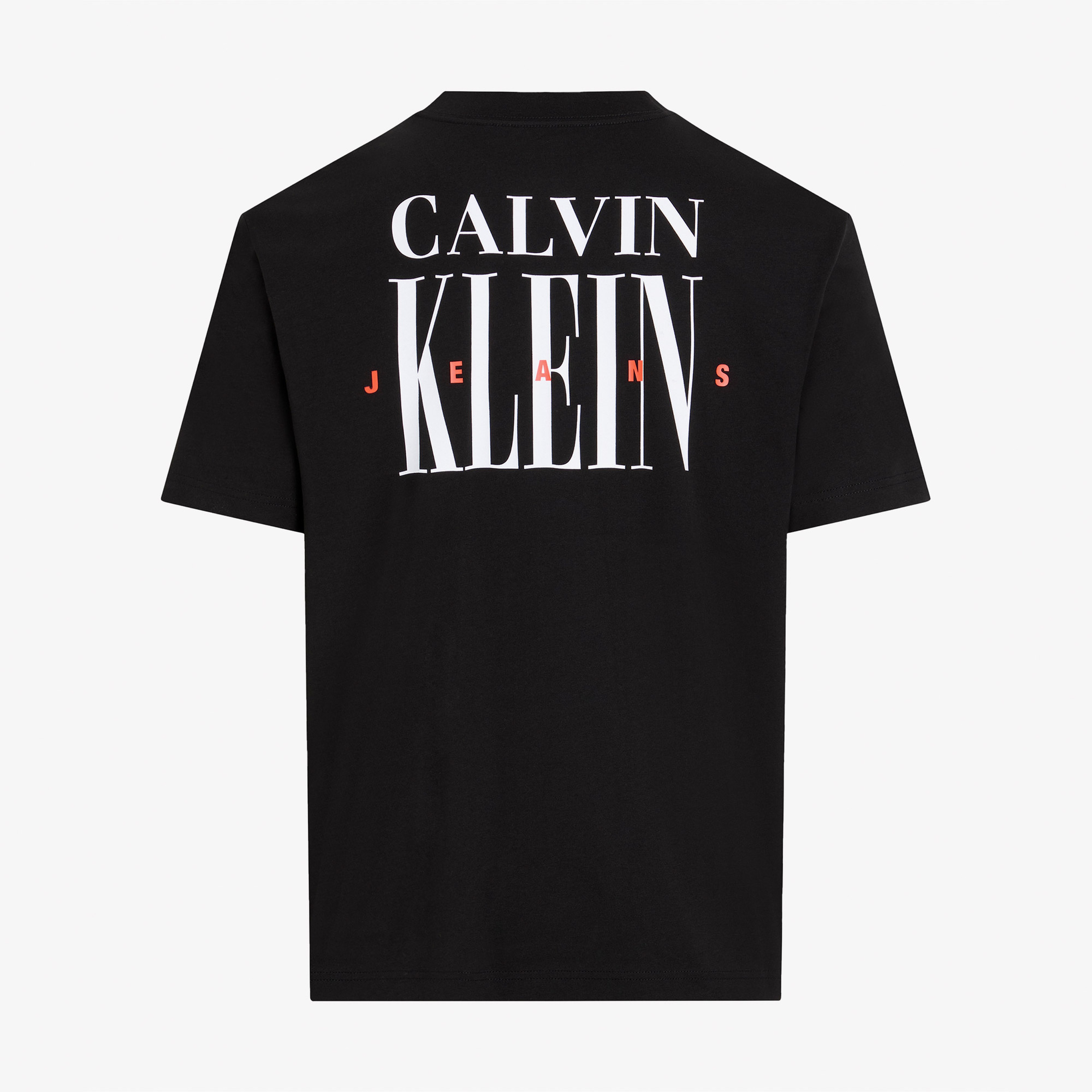 Calvin Klein Serif Font Graphic Erkek Siyah T-Shirt