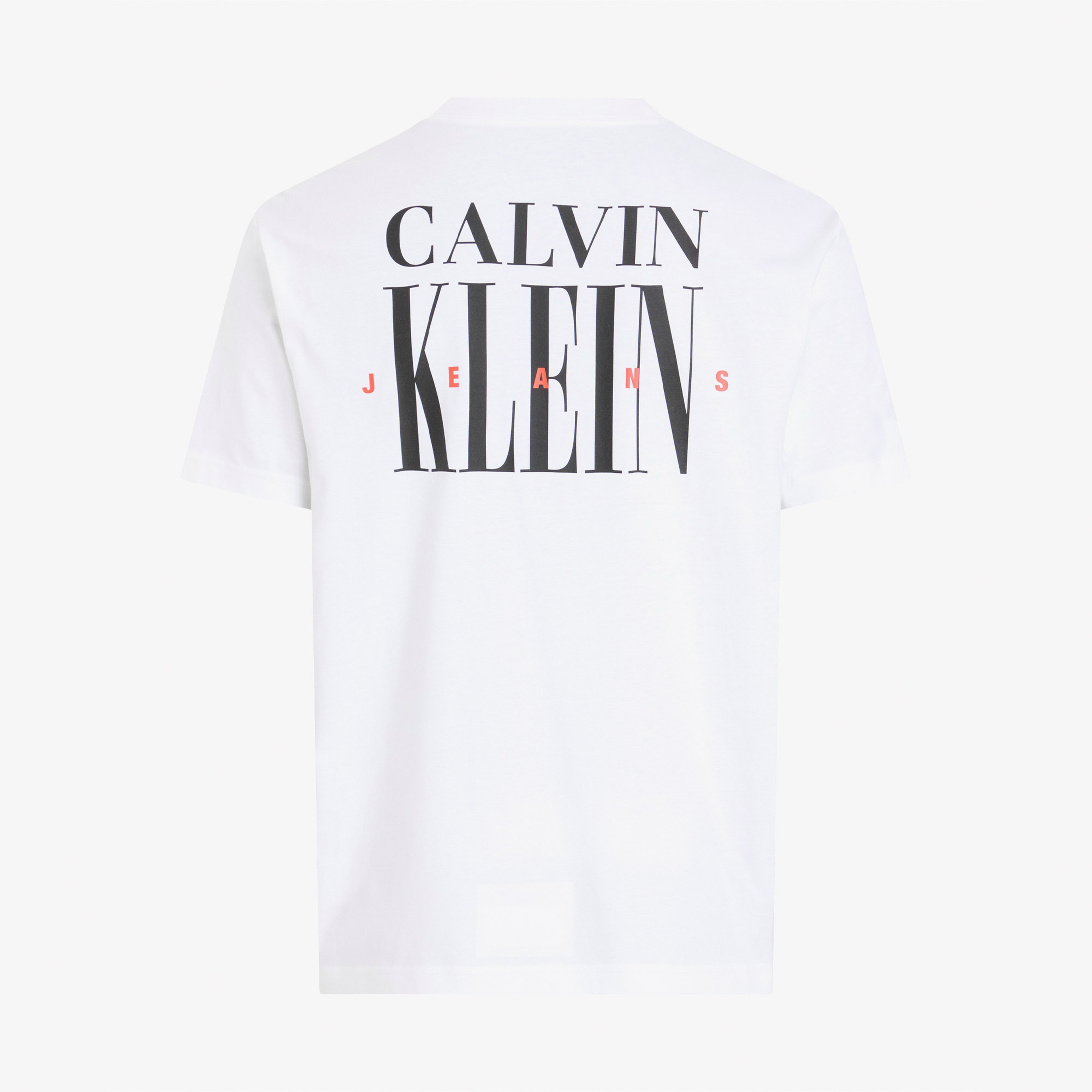 Calvin Klein Serif Font Graphic Erkek Beyaz T-Shirt