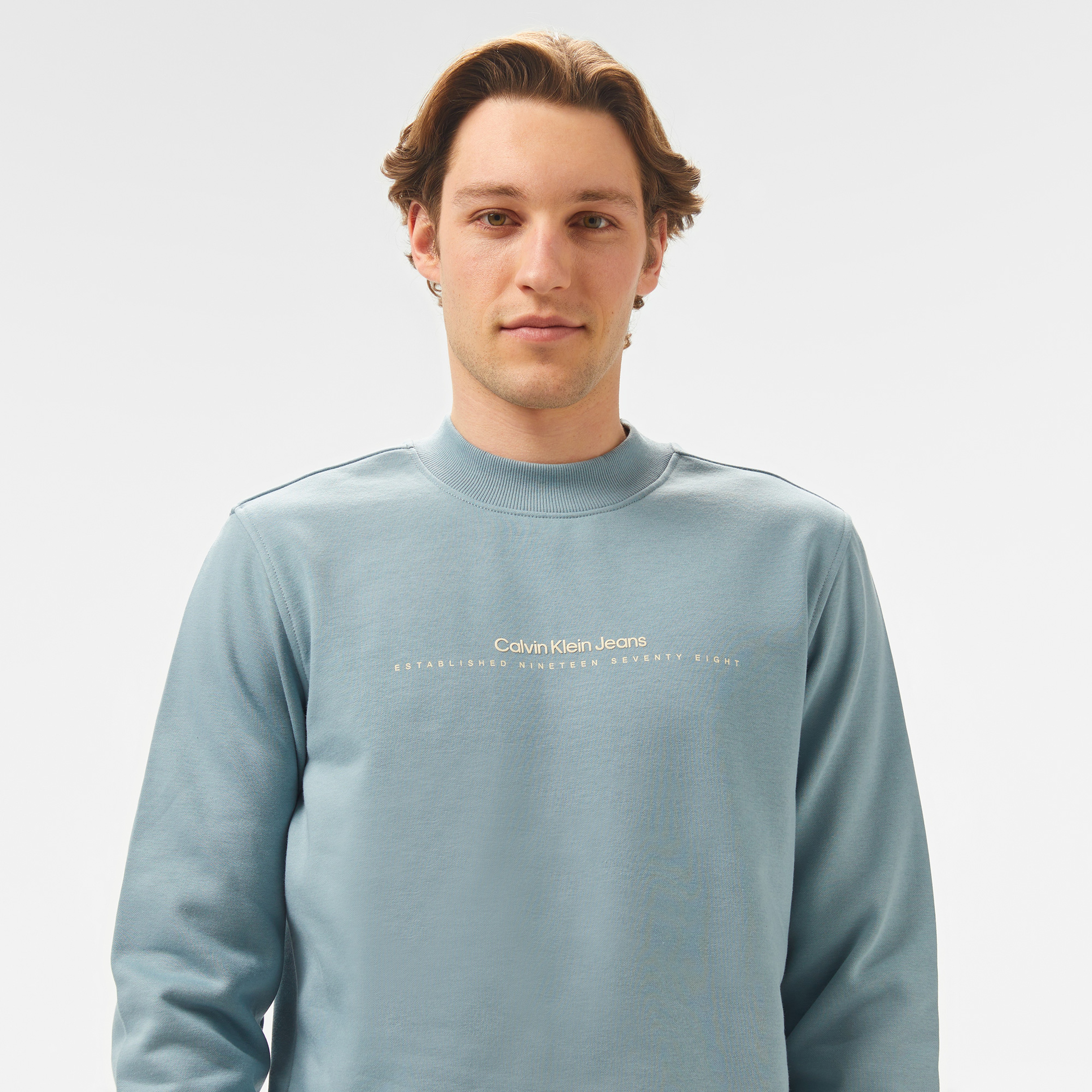 Calvin Klein Minimal Logo Crew Ne Erkek Gri Sweatshirt