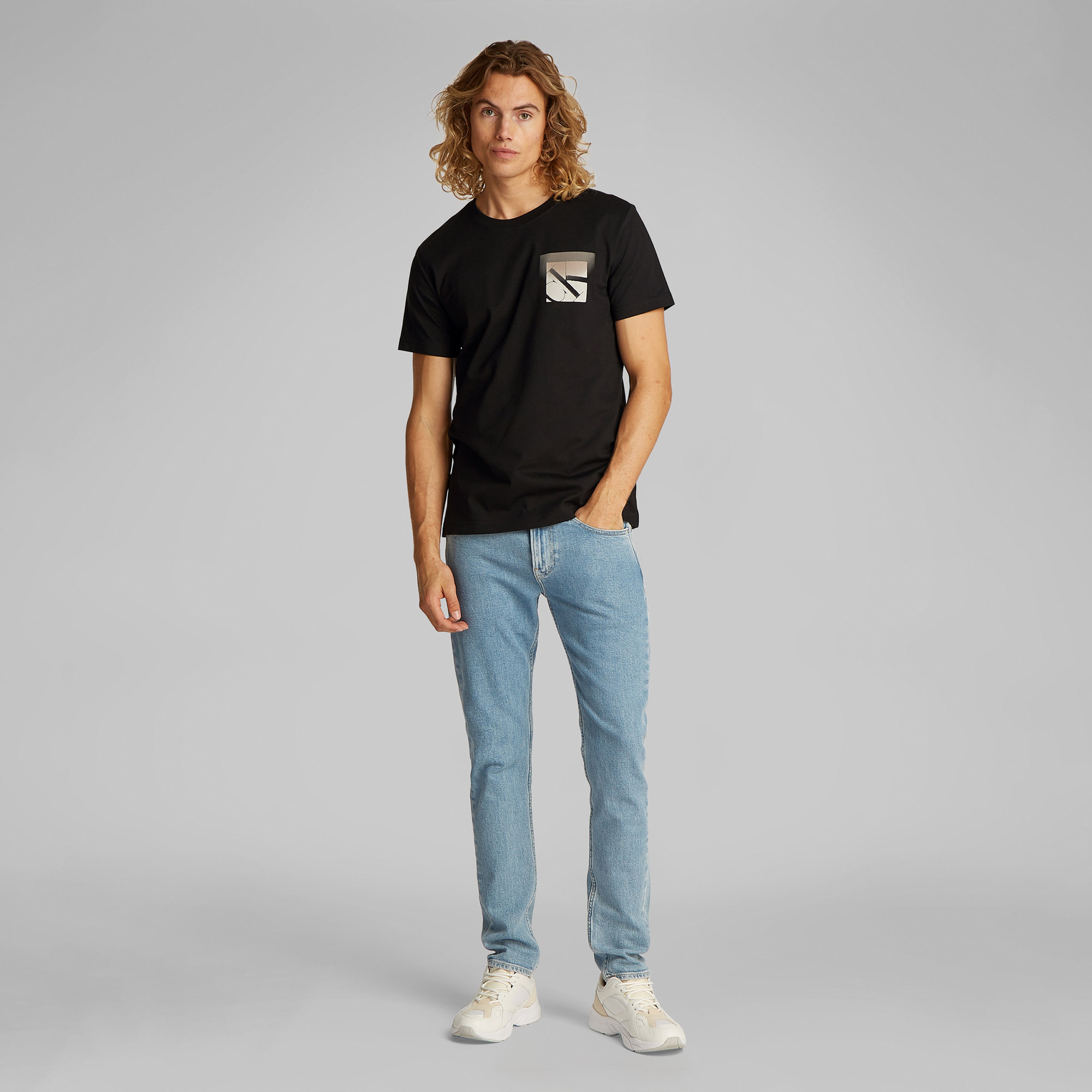 Calvin Klein Soft Box Monogram Erkek Siyah T-Shirt