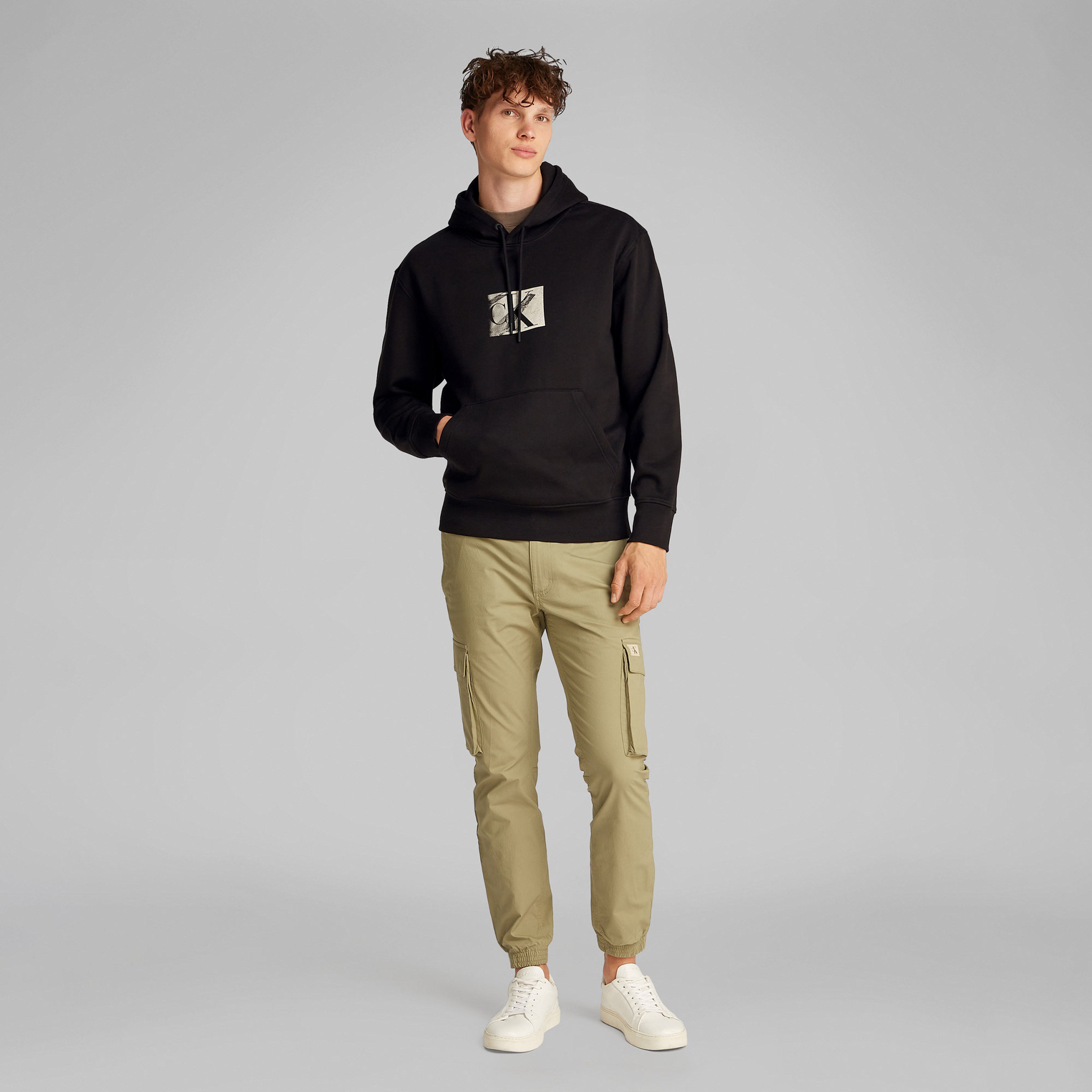 Calvin Klein Small Box Erkek Siyah Sweatshirt