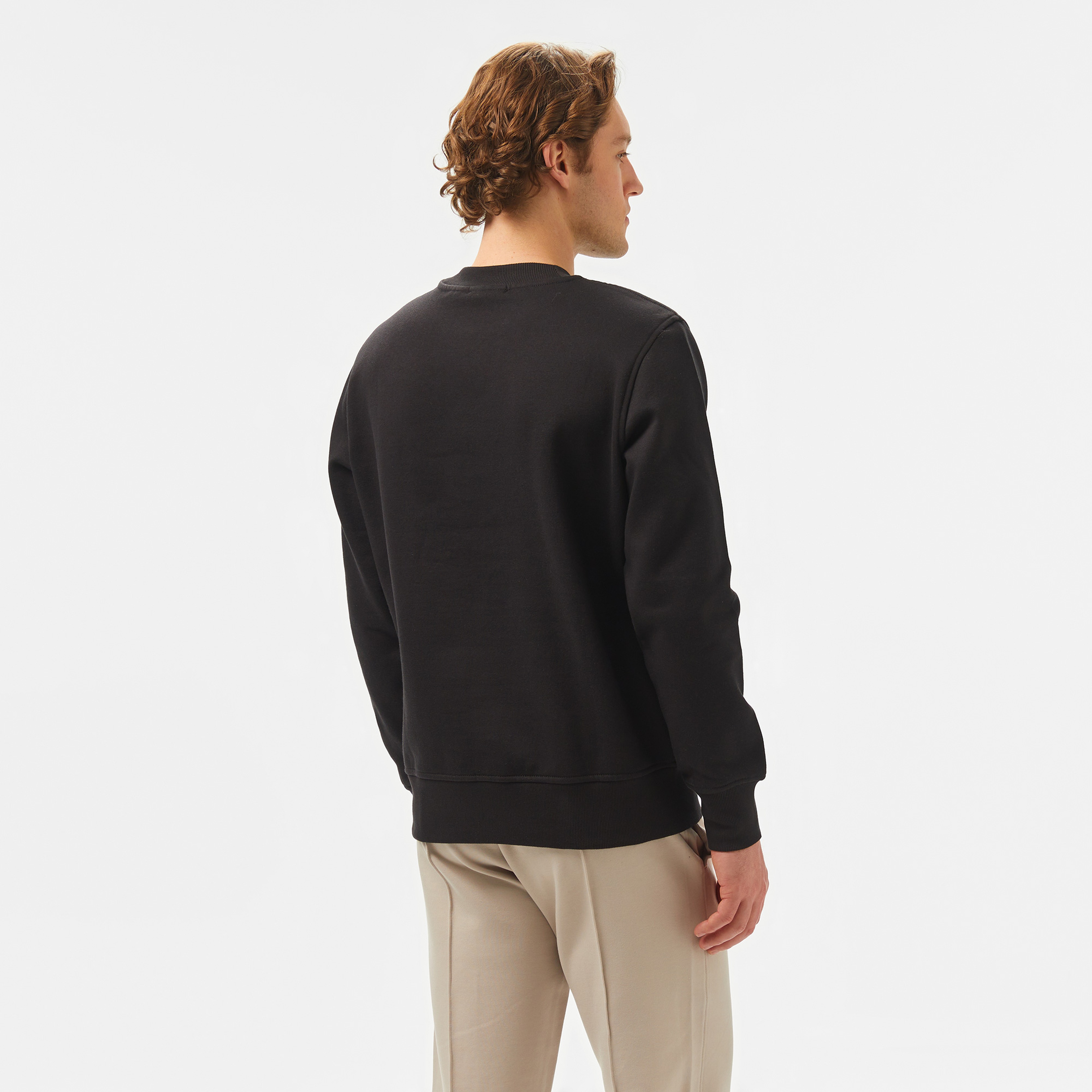 Calvin Klein Minimal Logo Crew Ne Erkek Siyah Sweatshirt