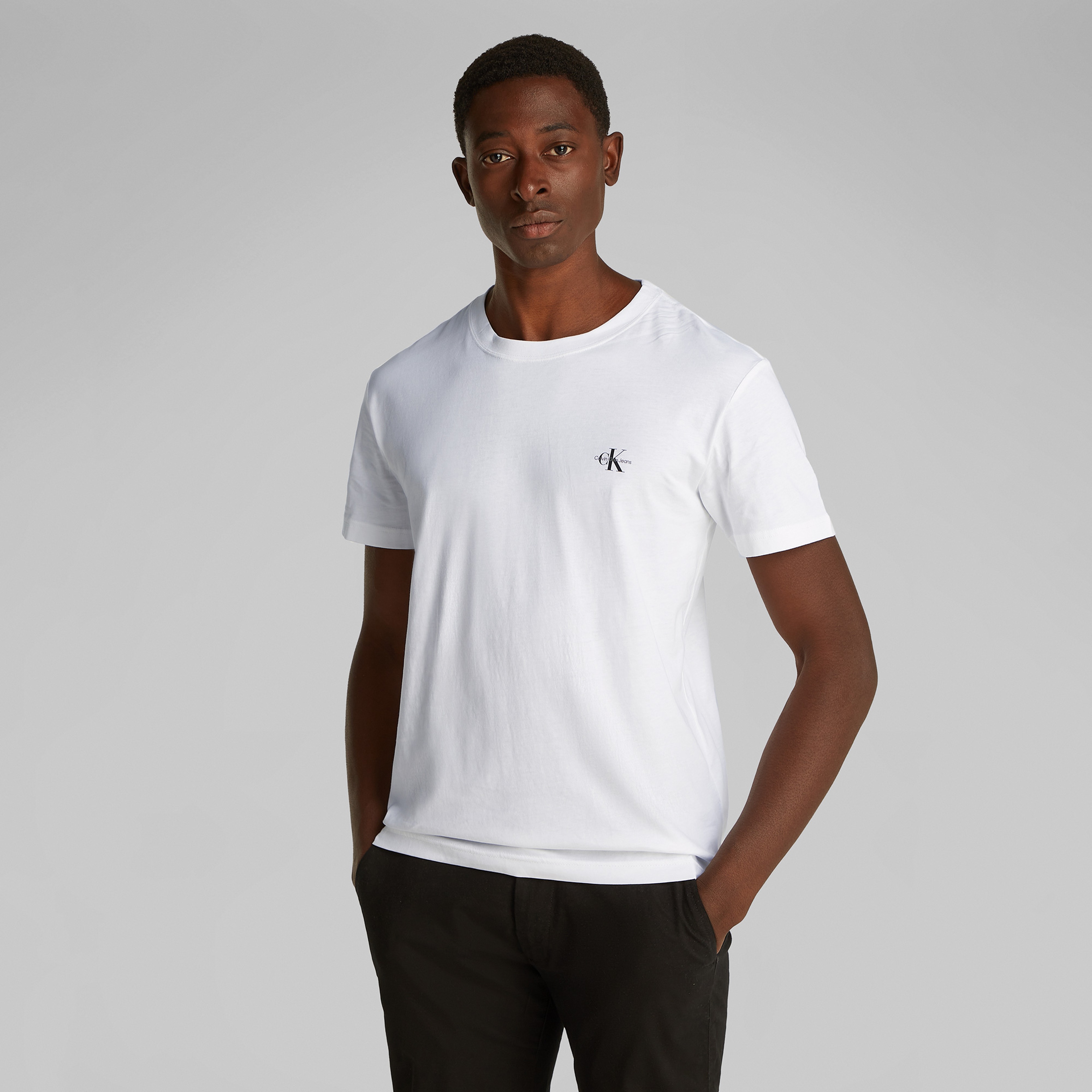 Calvin Klein 2'li Monologo Erkek Beyaz T-Shirt