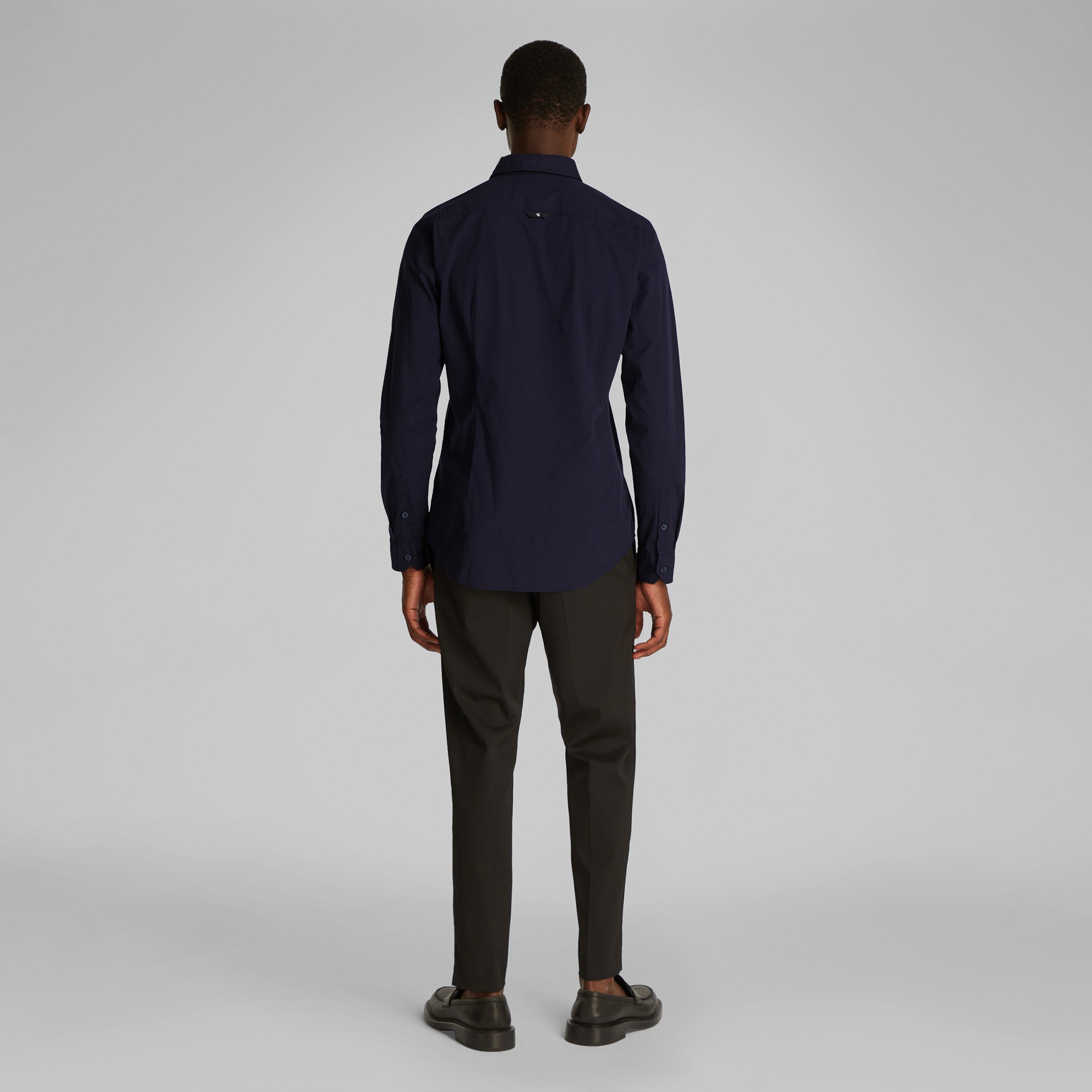 Calvin Klein Slim Stretch Erkek Lacivert Gömlek
