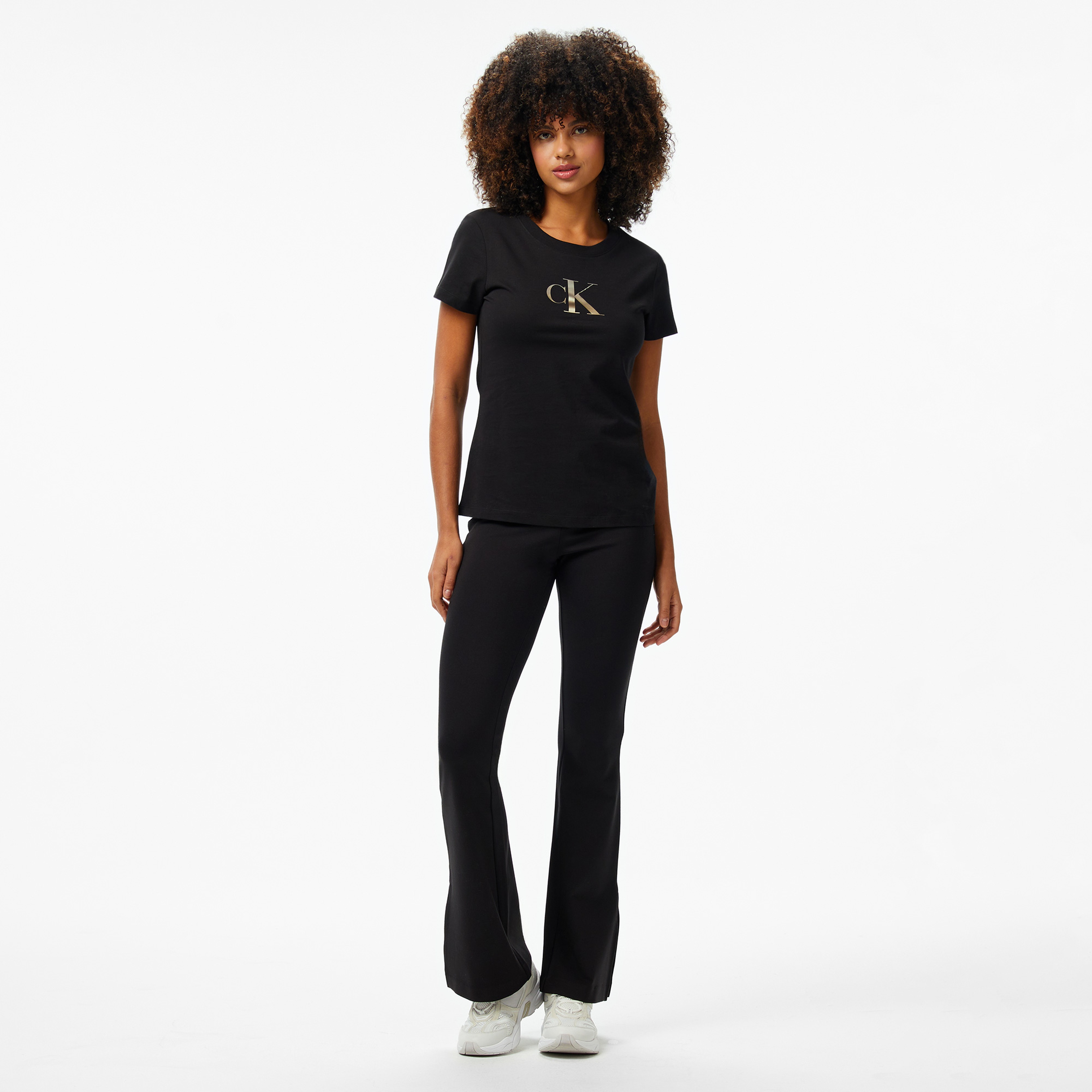 Calvin Klein Gradient Slim Kadın Siyah T-Shirt