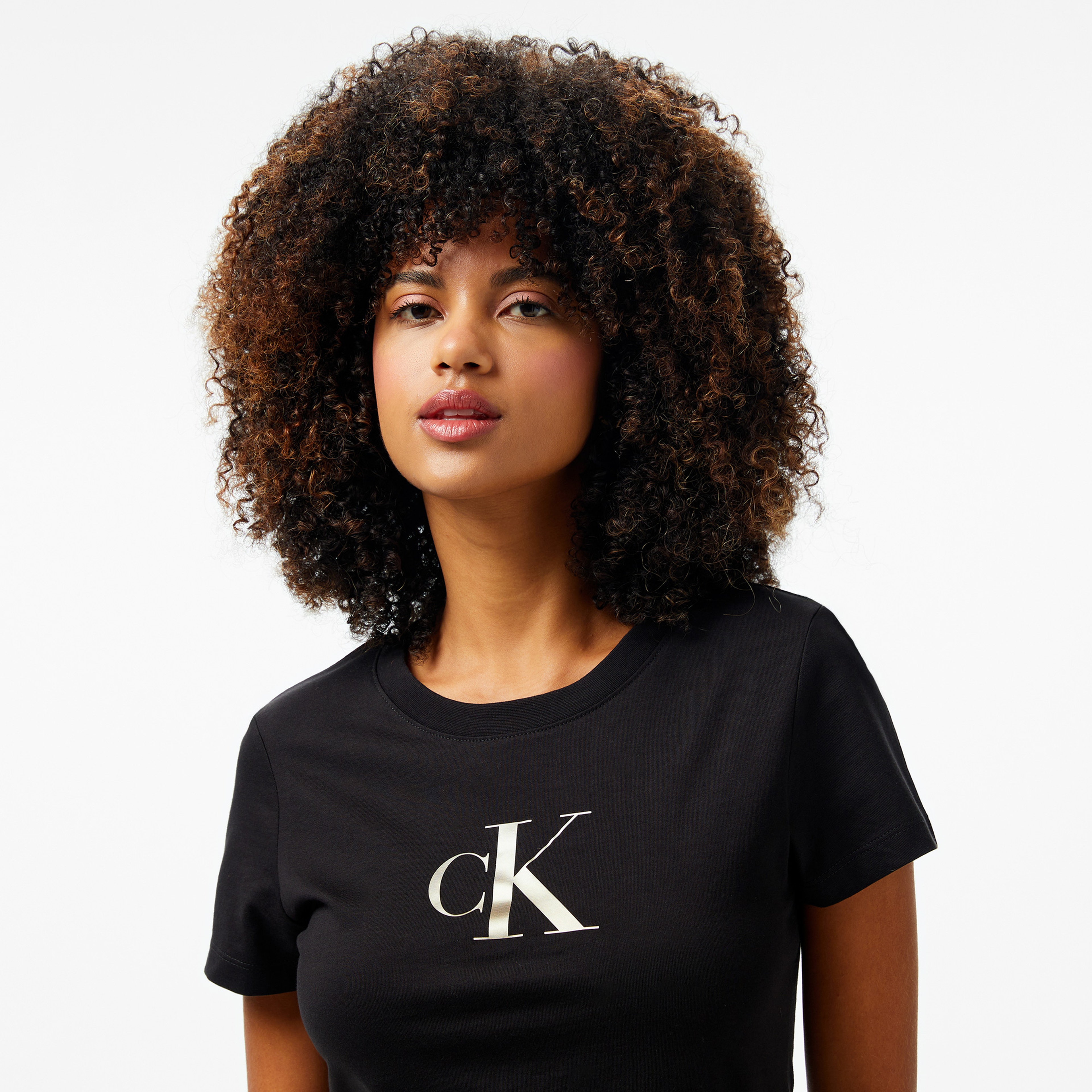 Calvin Klein Gradient Slim Kadın Siyah T-Shirt