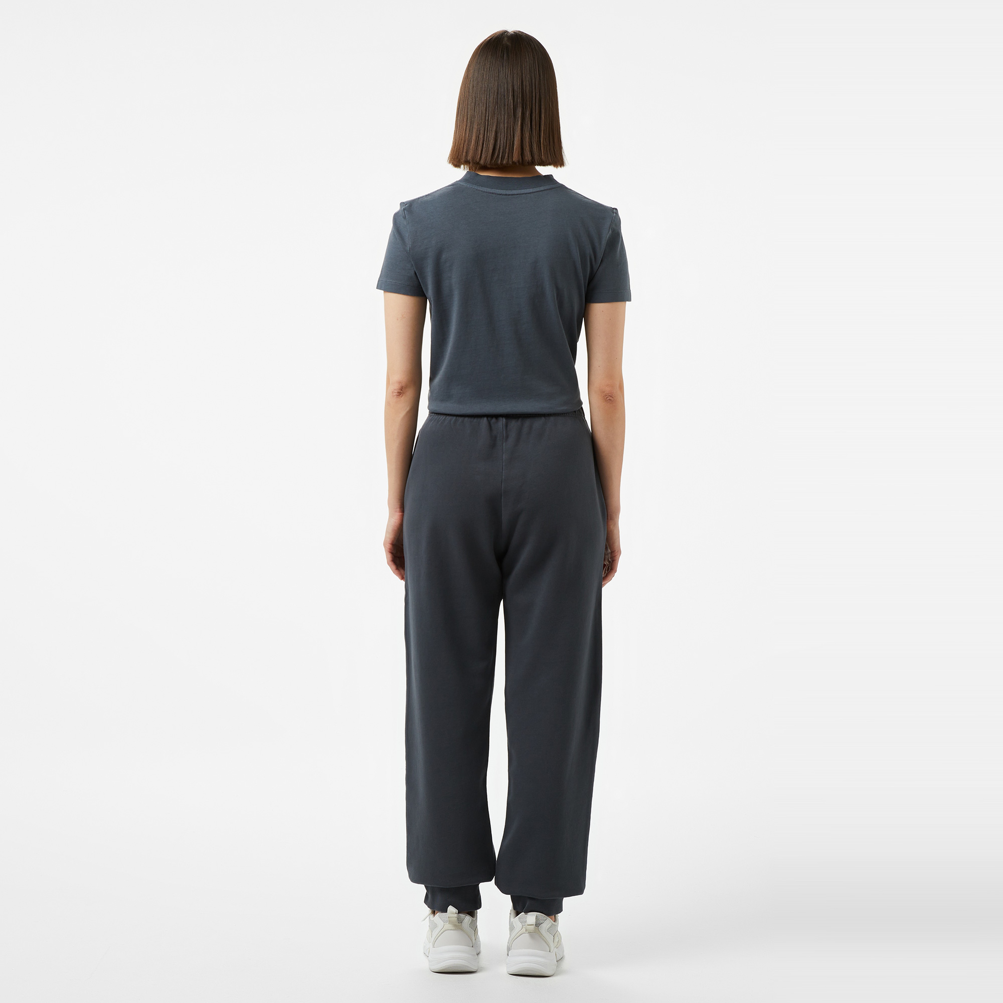 Calvin Klein Washed Puff Print Jog Kadın Gri Eşofman Altı