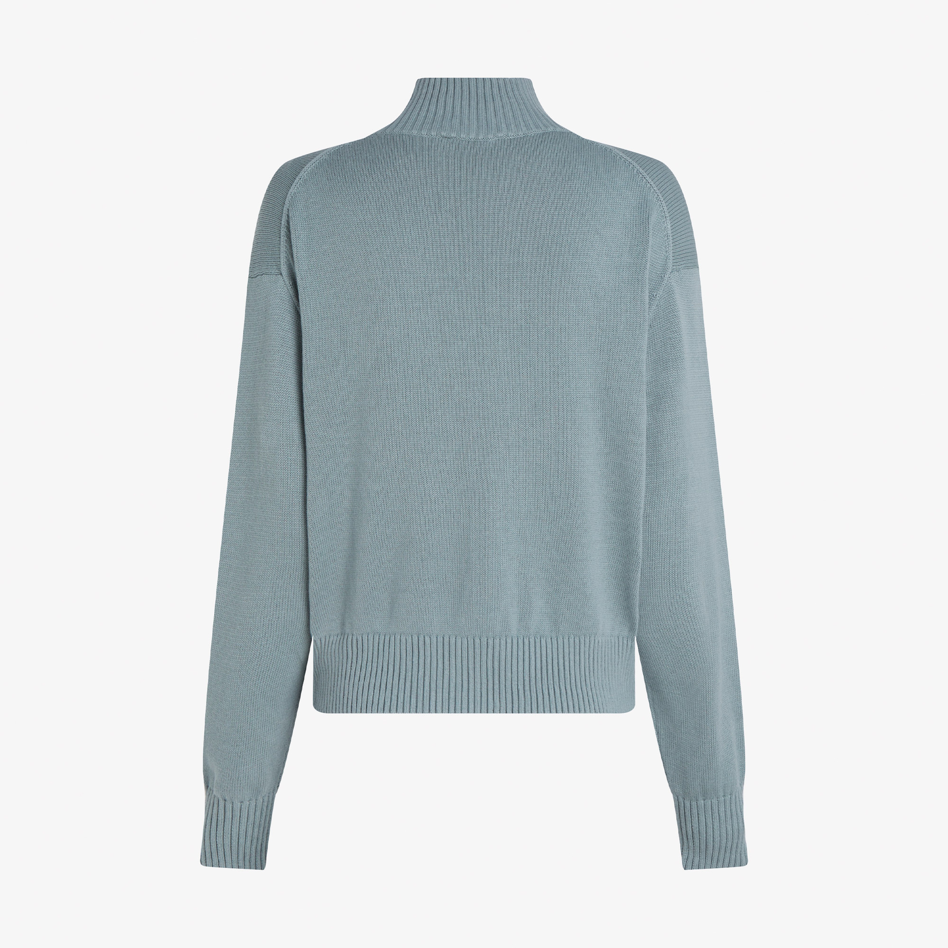 Calvin Klein Monogram Embro High Ne Sweater Kadın Mavi Triko