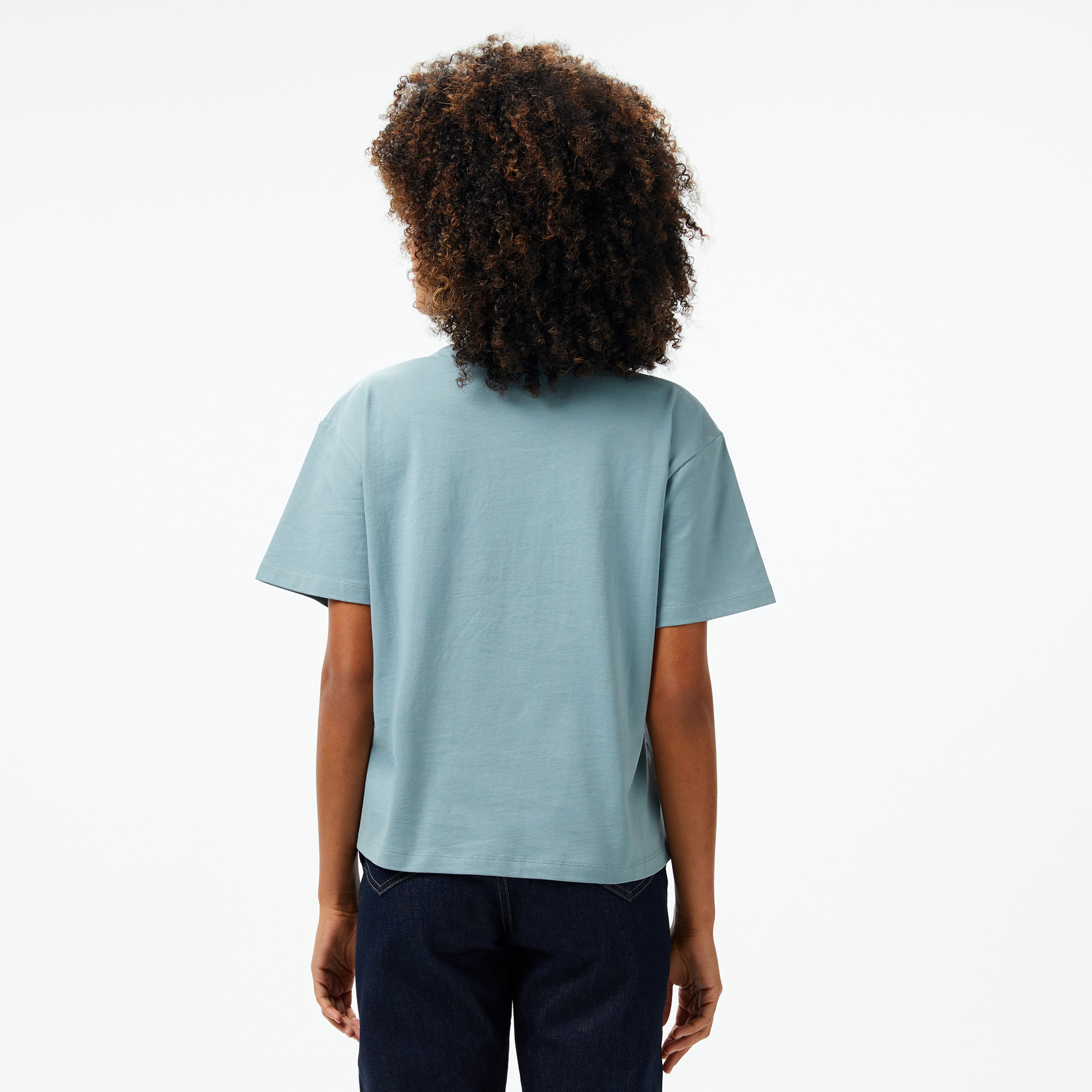 Calvin Klein Embroidered İnstitutional Kadın Gri T-Shirt