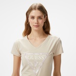 Guess Vn Python Triangl Mid Organicetch 180 Kadın Bej T-Shirt
