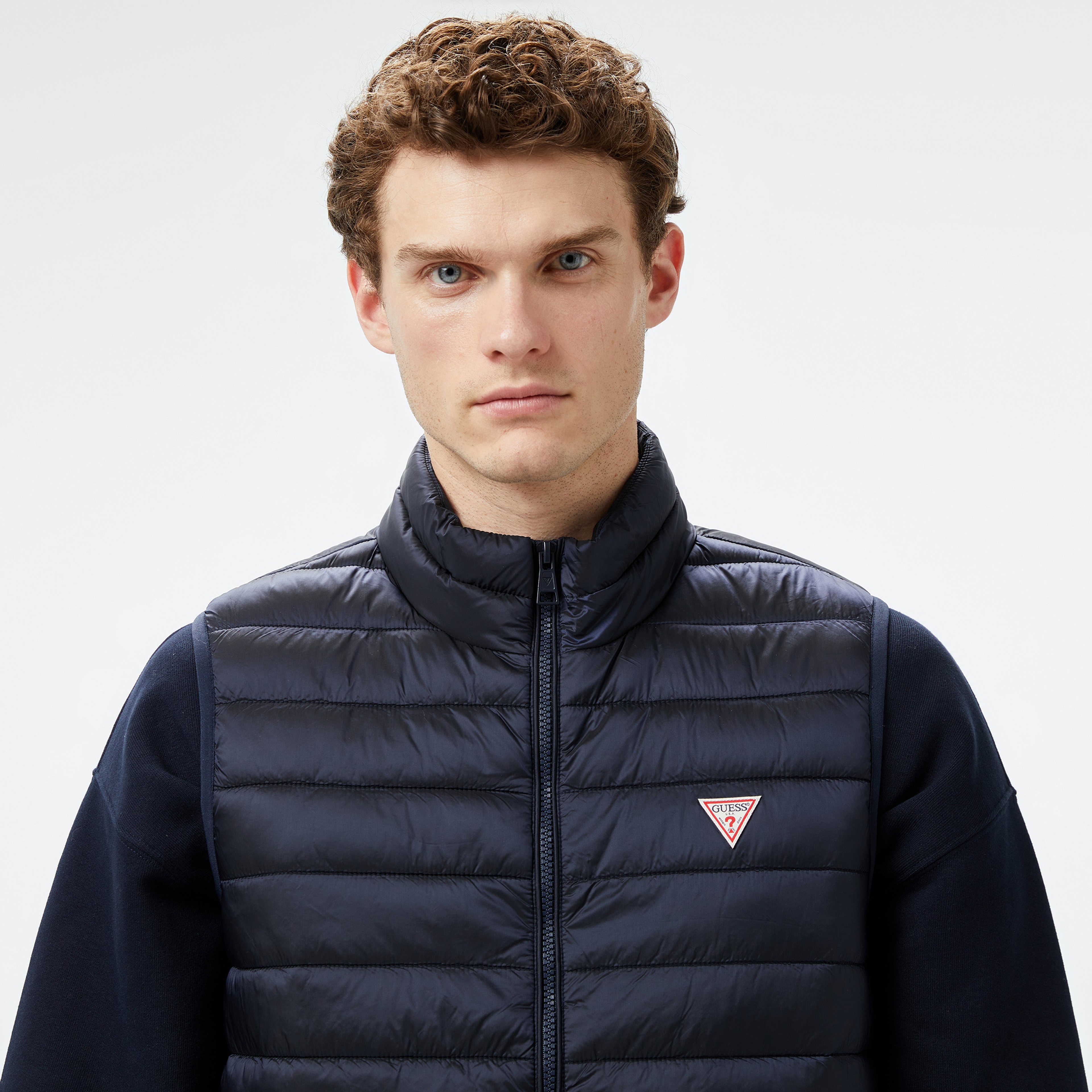 Guess Erkek Lacivert Yelek