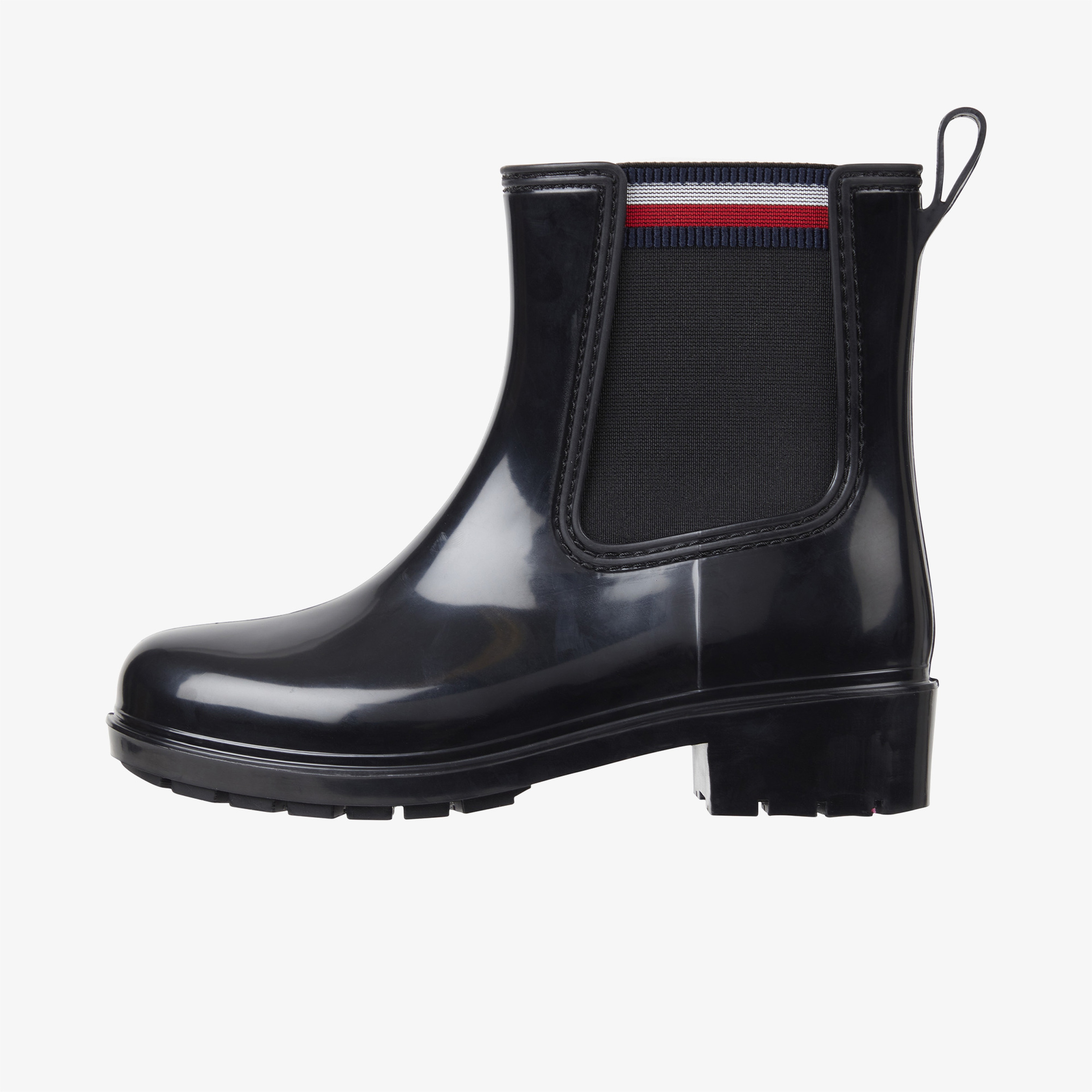 Tommy Hilfiger Corporate Elastic Rainboot Kadın Siyah Bot