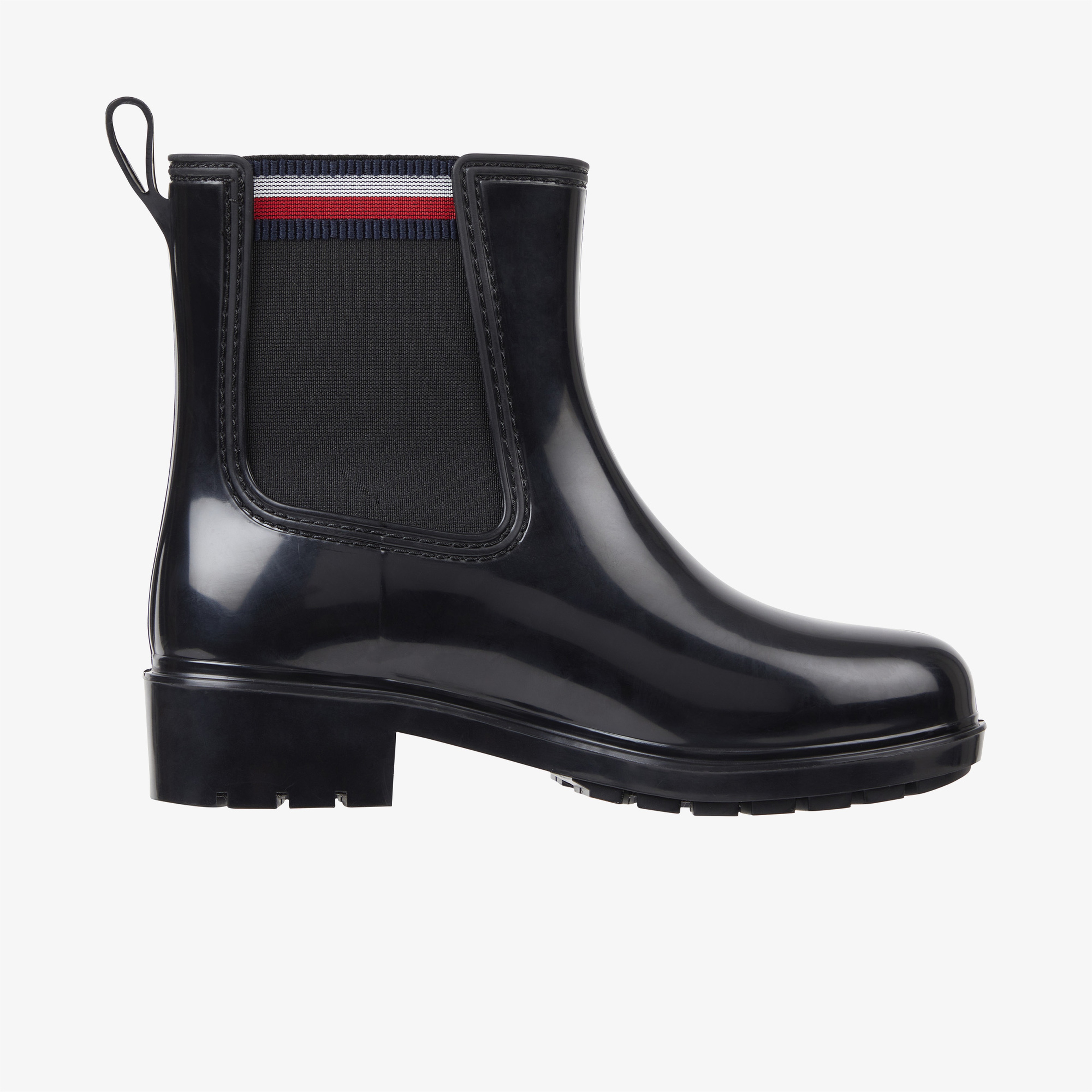 Tommy Hilfiger Corporate Elastic Rainboot Kadın Siyah Bot