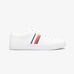 Tommy Hilfiger Th Hi Vulc Low Core Stripes Mesh Erkek Beyaz Sneaker