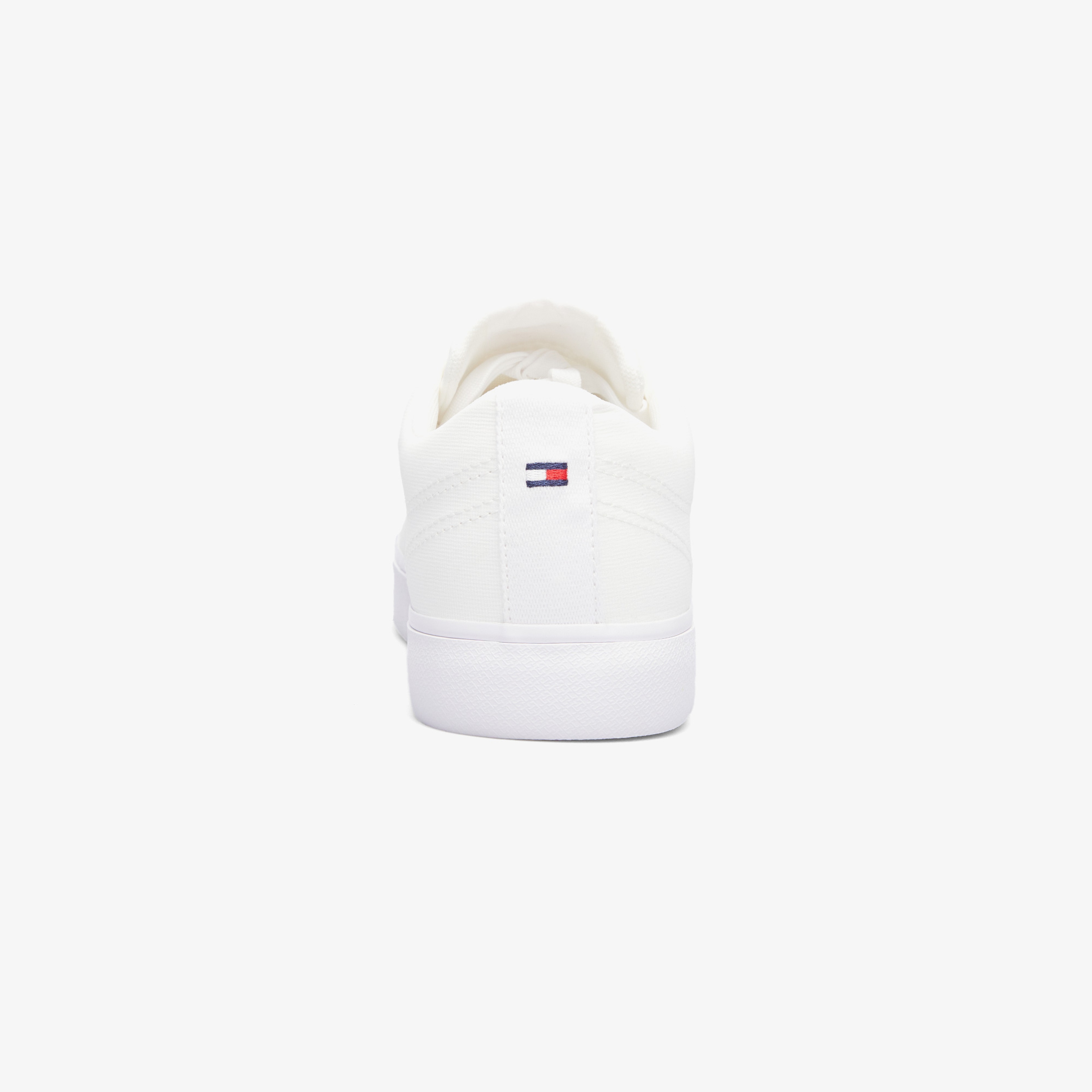 Tommy Hilfiger Th Hi Vulc Low Core Stripes Mesh Erkek Beyaz Sneaker