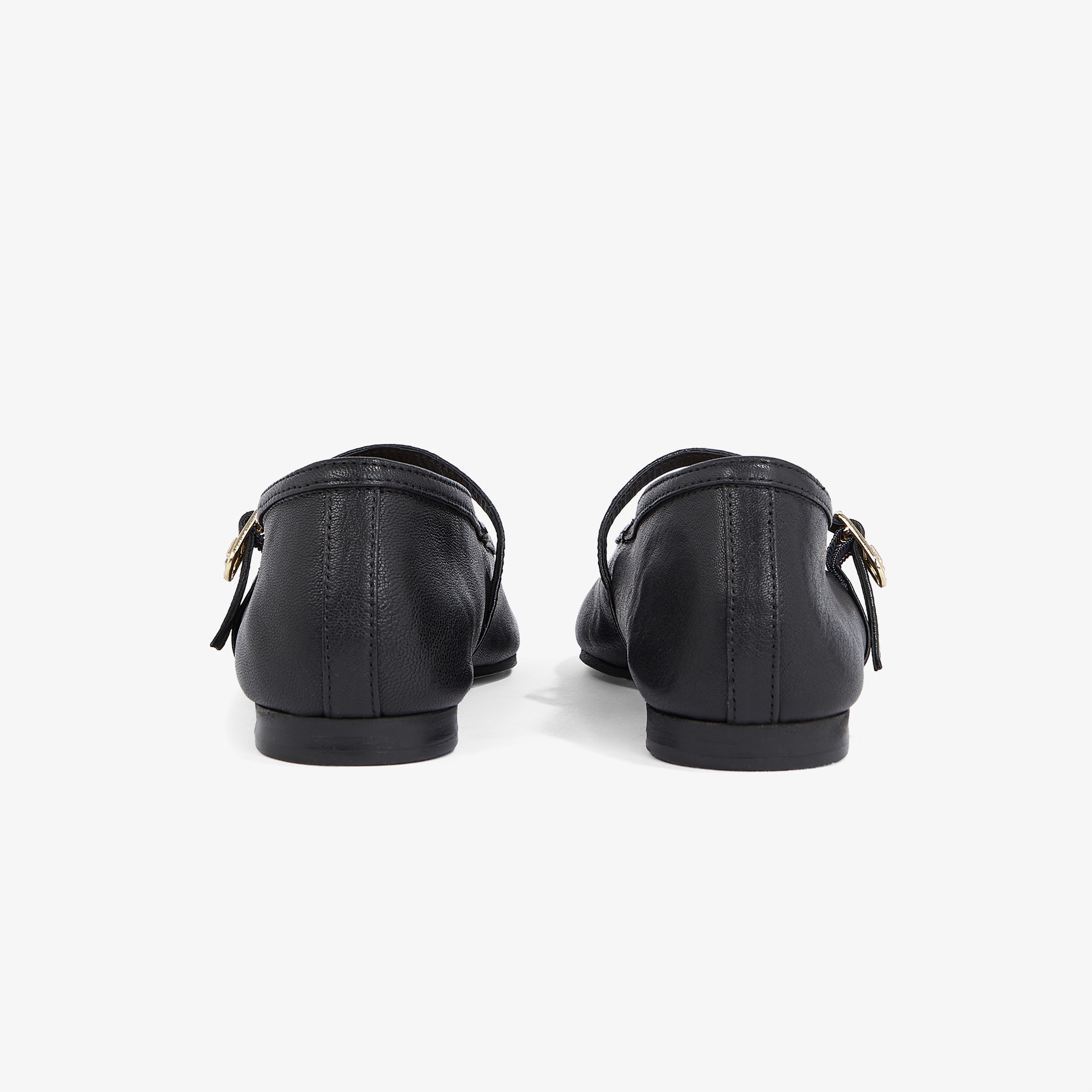 Tommy Hilfiger Ballerina Maryjane Soft Leather Kadın Siyah Günlük Ayakkabı